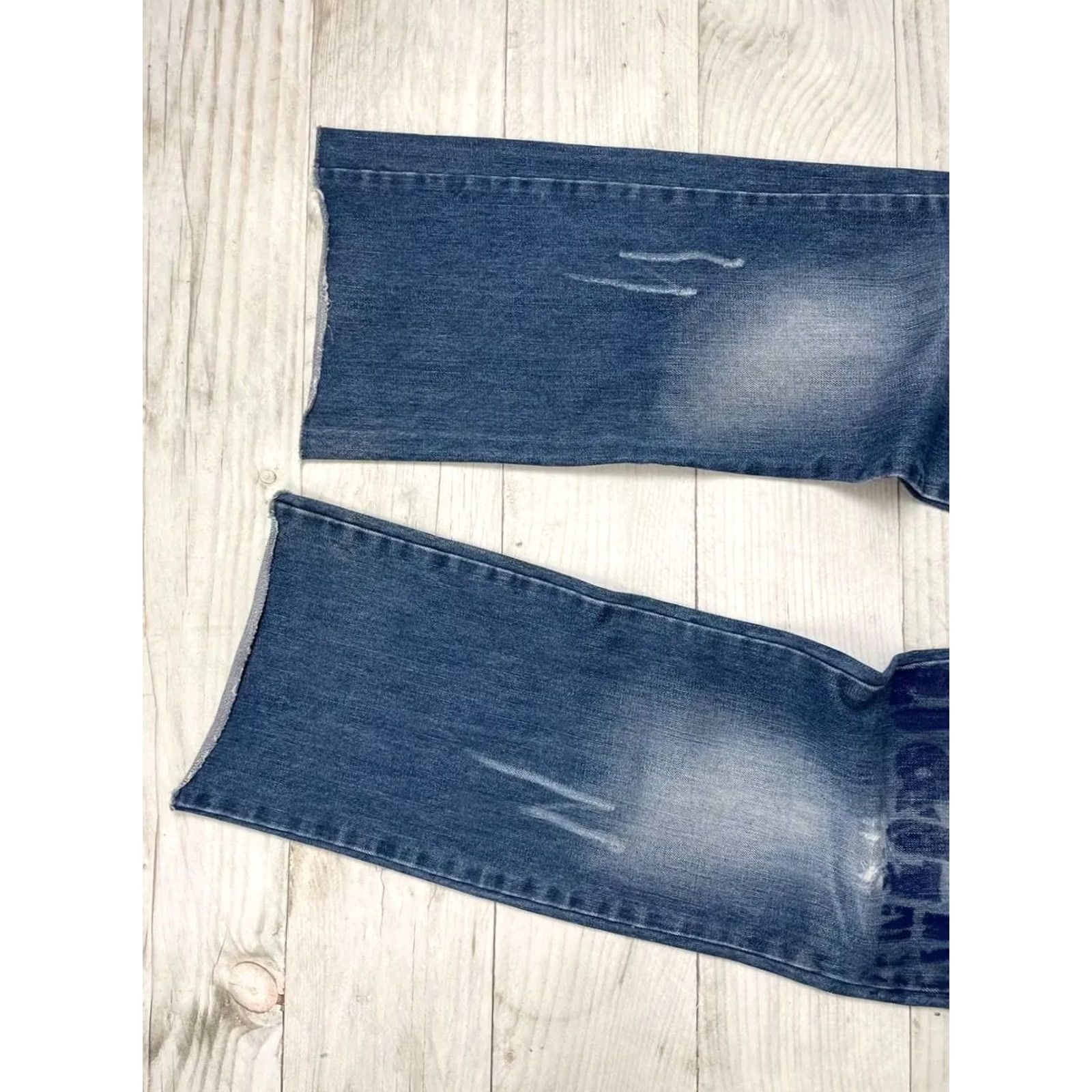 Dolce & Gabbana VINTAGE Dolce&Gabbana Jeans Denim Baggy Distressed Y2K Men Size 33 Blue Demin Jeans Distressed 33 31in 40cm 78cm Men Jeans Blue Dolce&Gabbana Size US 33 - 4 Thumbnail