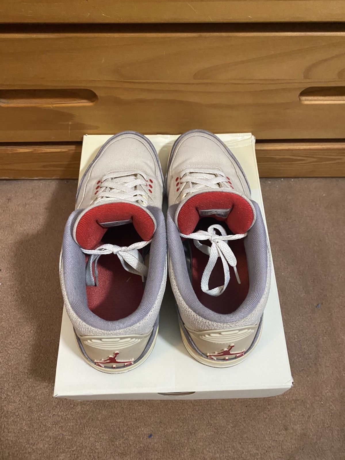 Jordan Brand Air Jordan Retro 3 Muslin Size 11.5 Size US 11.5 / EU 44-45 - 6 Thumbnail