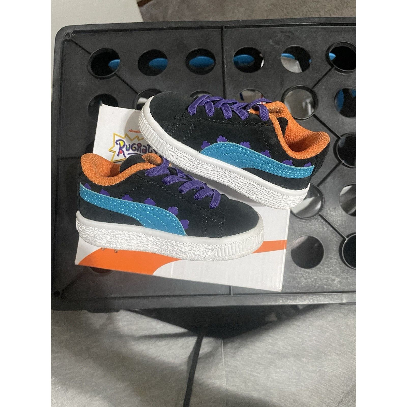 Puma Size 4c-Puma Nickelodeon Rugrats Suede Black Caribbean Sea Size US 5 / EU 37 - 3 Thumbnail