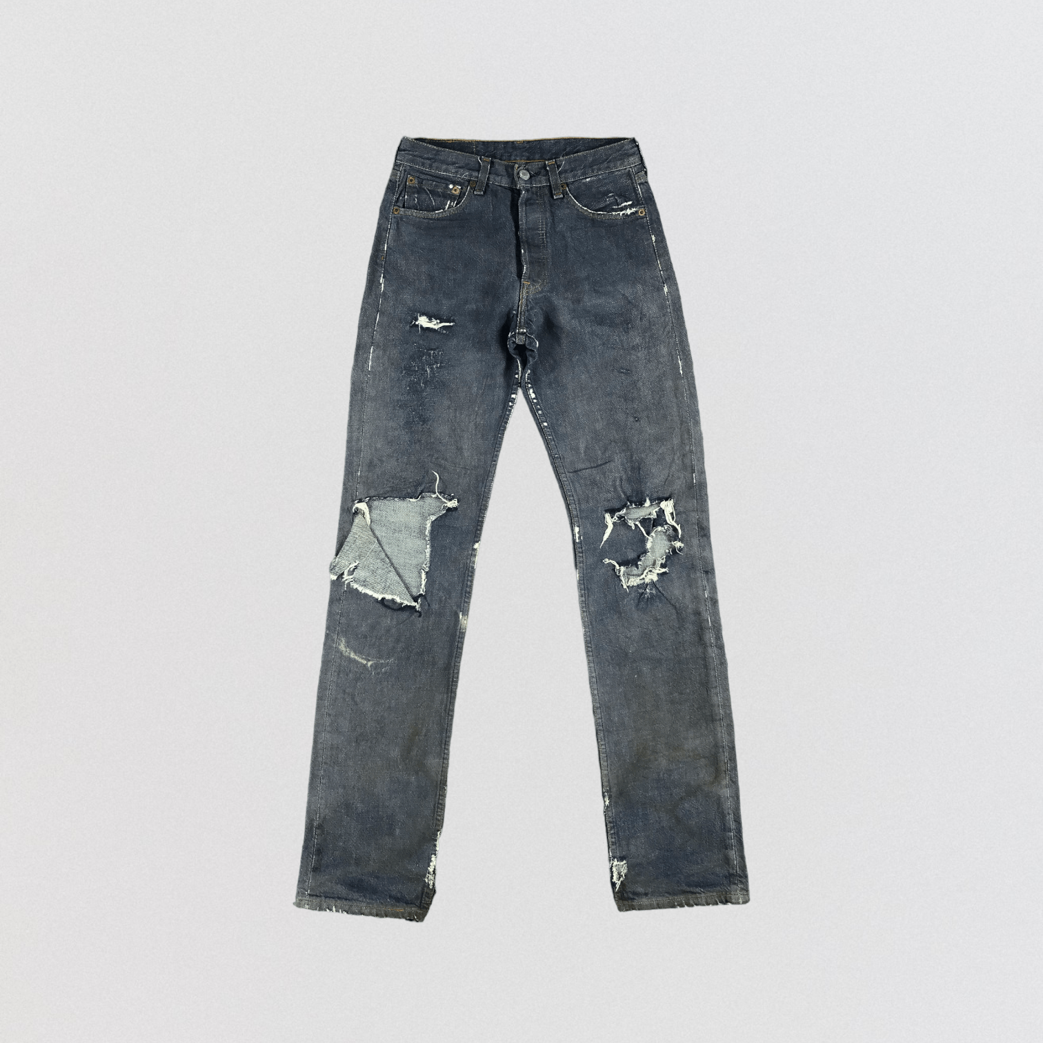Levi's 90s Vintage Ripped Levis 501 Jeans-JM2674 Size US 28 / EU 44 - 1 Thumbnail