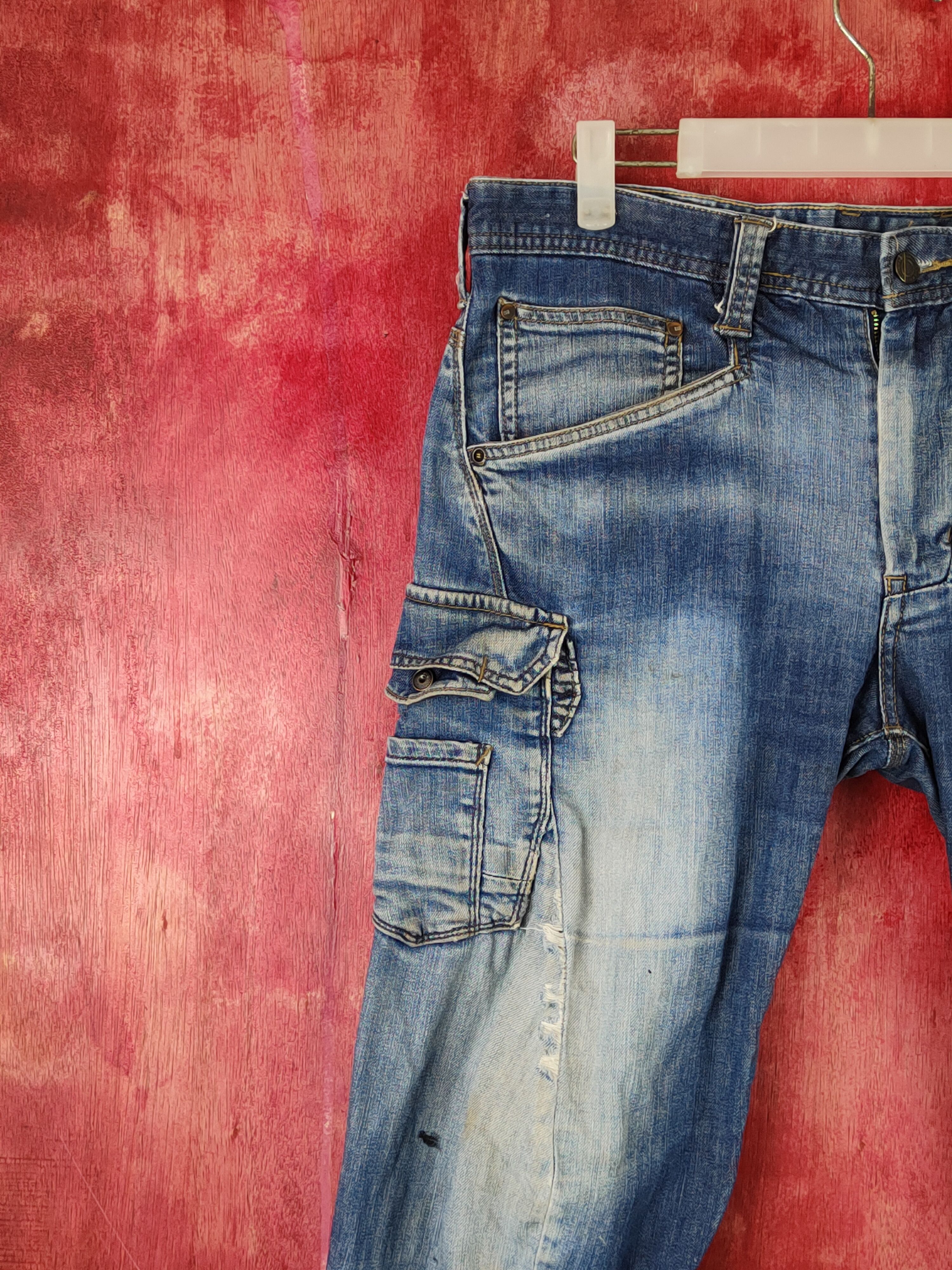 Japanese Brand × Vintage Evenriver Blue Faded Distressed Ripped Jeans #S1856 Size US 31 - 3 Thumbnail