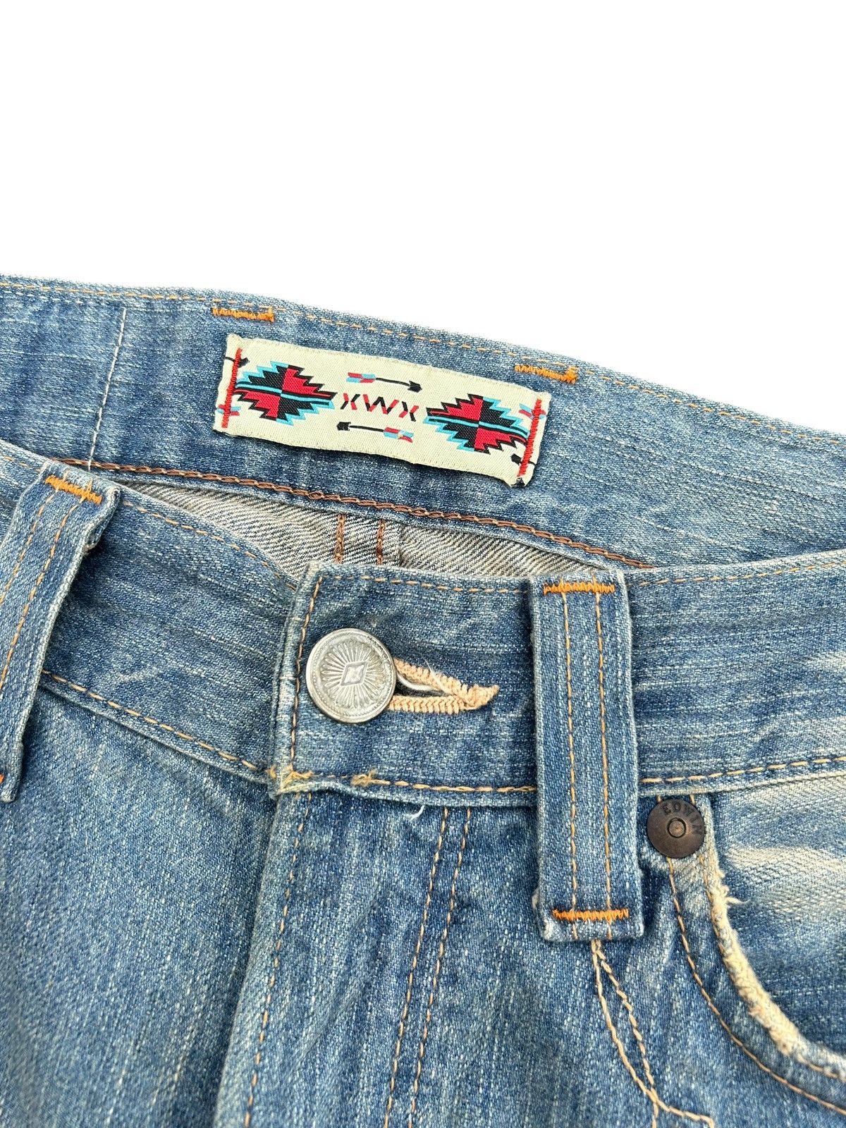 Kapital Vintage Flare Edwin Navajo Rusty Faded Denim Jeans Size US 30 / EU 46 - 5 Thumbnail