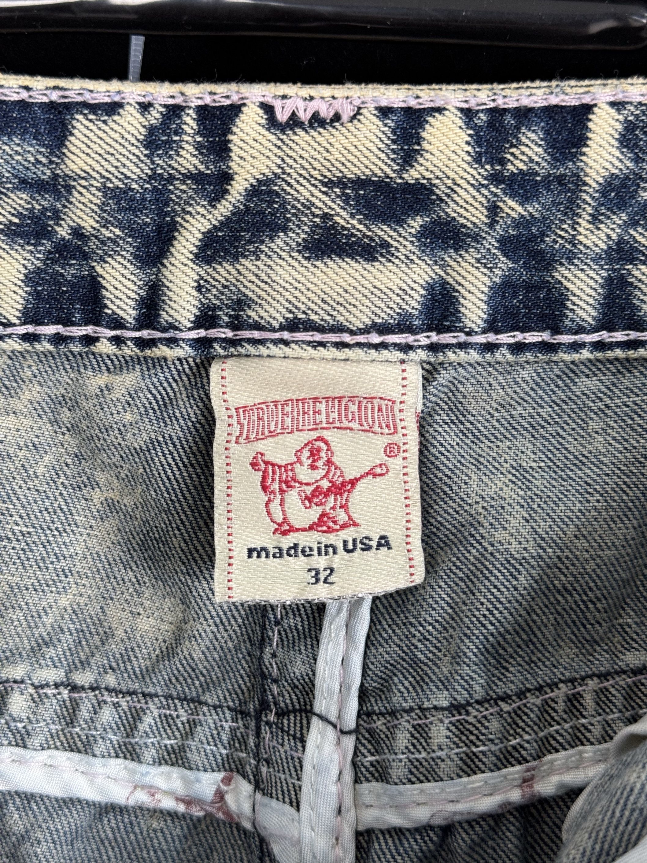 True Religion × Vintage UNWORN* THICK STITCHING HEAVY WASH TWO TONE STITCHING JEANS Size US 32 / EU 48 - 15 Thumbnail