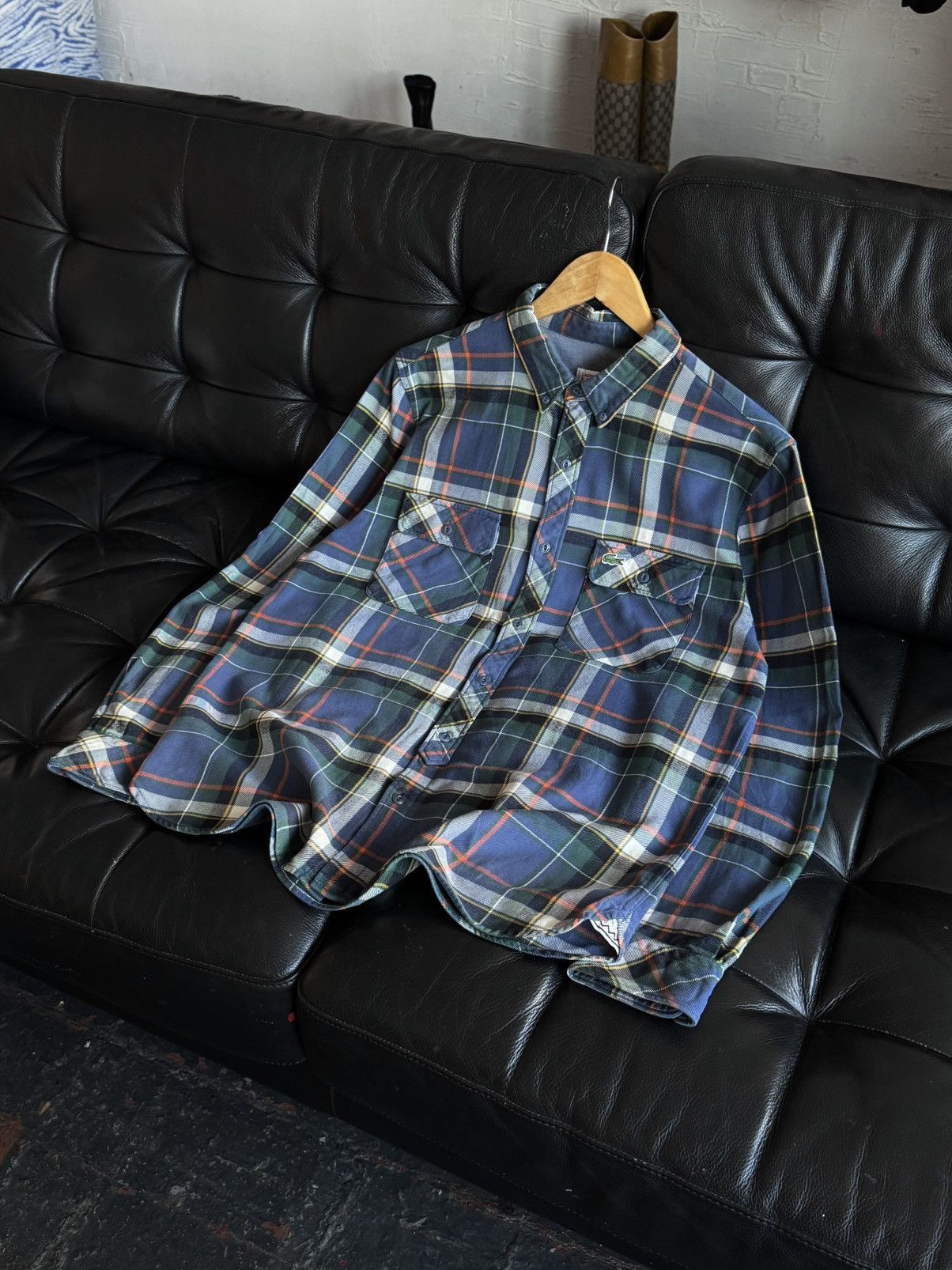 Lacoste Lacoste LIVE Tartan Plaid Button Up Shirt Double Pocket Size US M / EU 48-50 / 2 - 14 Thumbnail