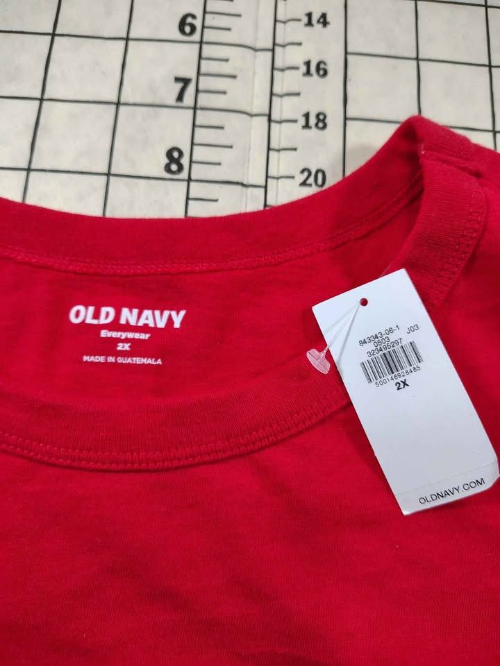 Old Navy New Women's Old Navy Red Je T'aime Heart T-Shirt 2X Size ONE SIZE - 2 Thumbnail