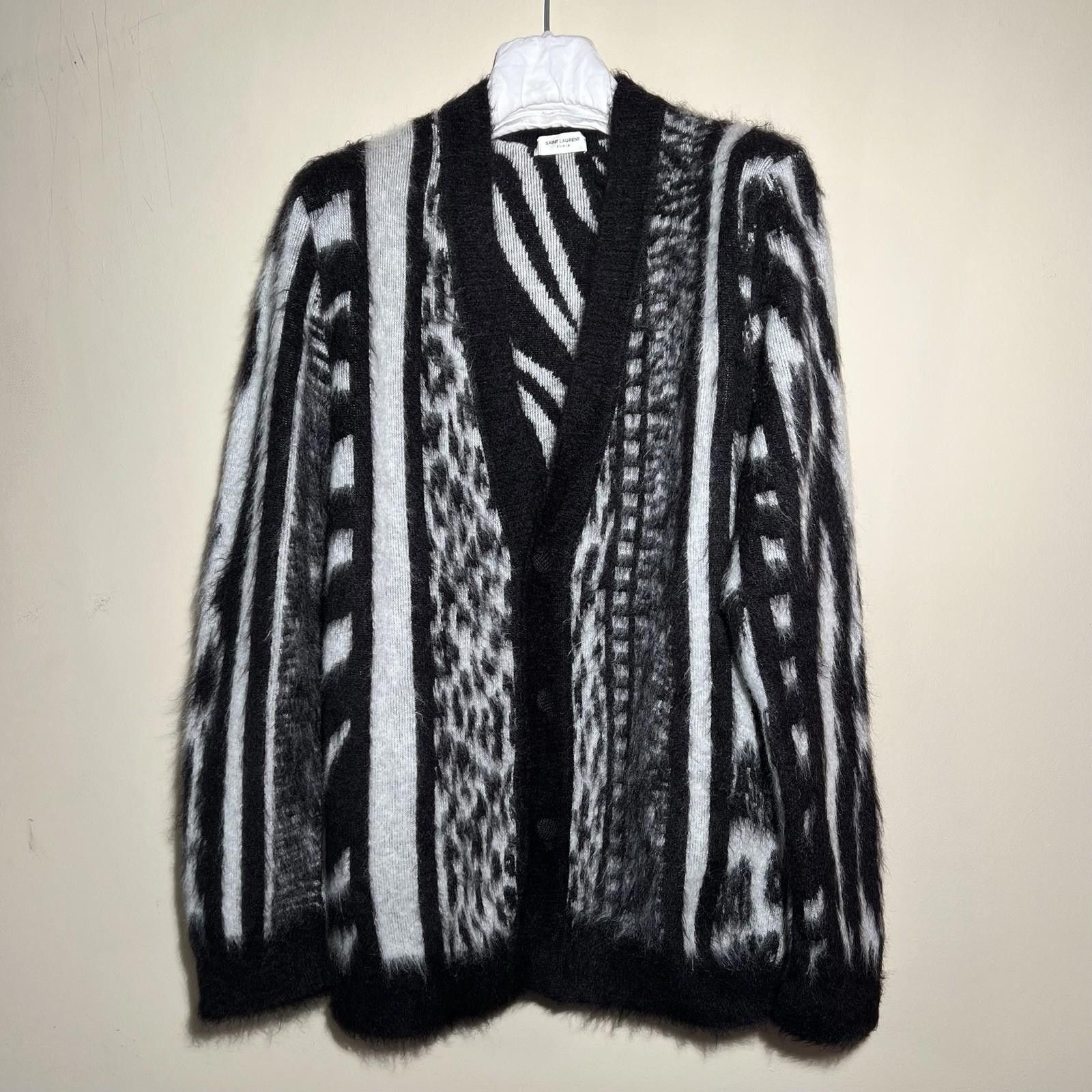 Saint Laurent Paris SAINT LAURENT PARIS Cardigan Skate Patchwork Knit Size US S / EU 44-46 / 1 - 1 Thumbnail