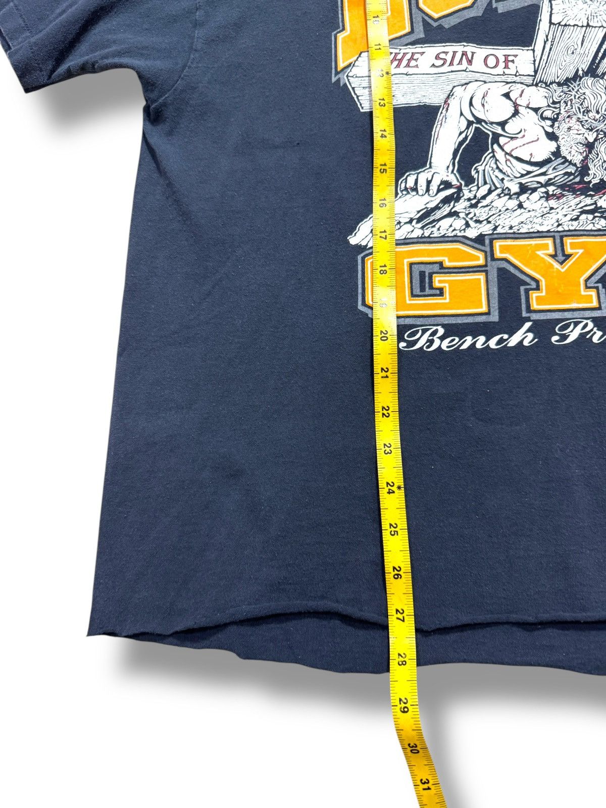Vintage *RARE* VINTAGE 1990 90s LORD’S GYM GOD BODYBUILDING T-SHIRT Size US XL / EU 56 / 4 - 7 Thumbnail