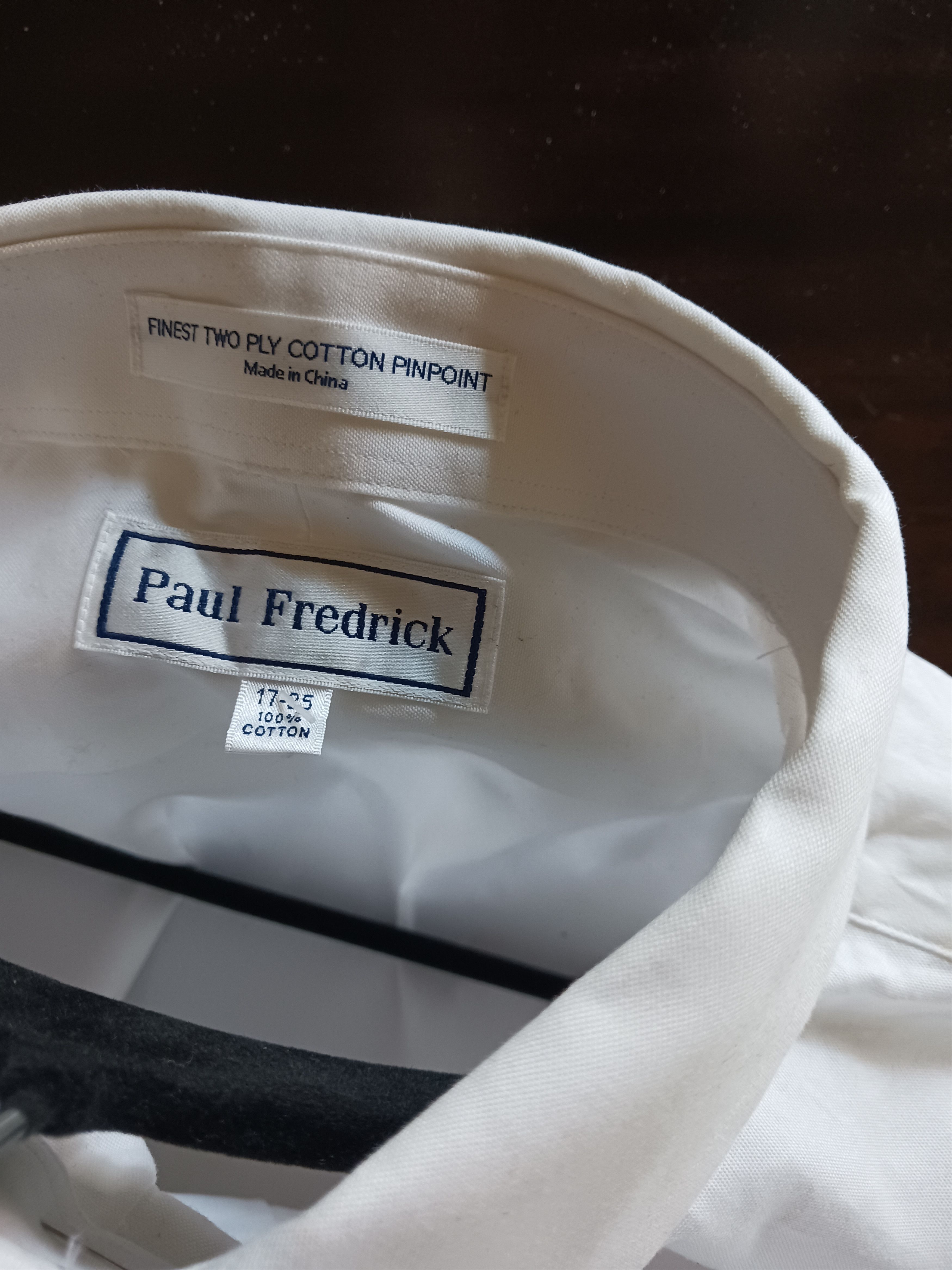 Paul Fredrick New White Dress French Cuffed Shirt Size US XXL / EU 58 / 5 - 4 Thumbnail