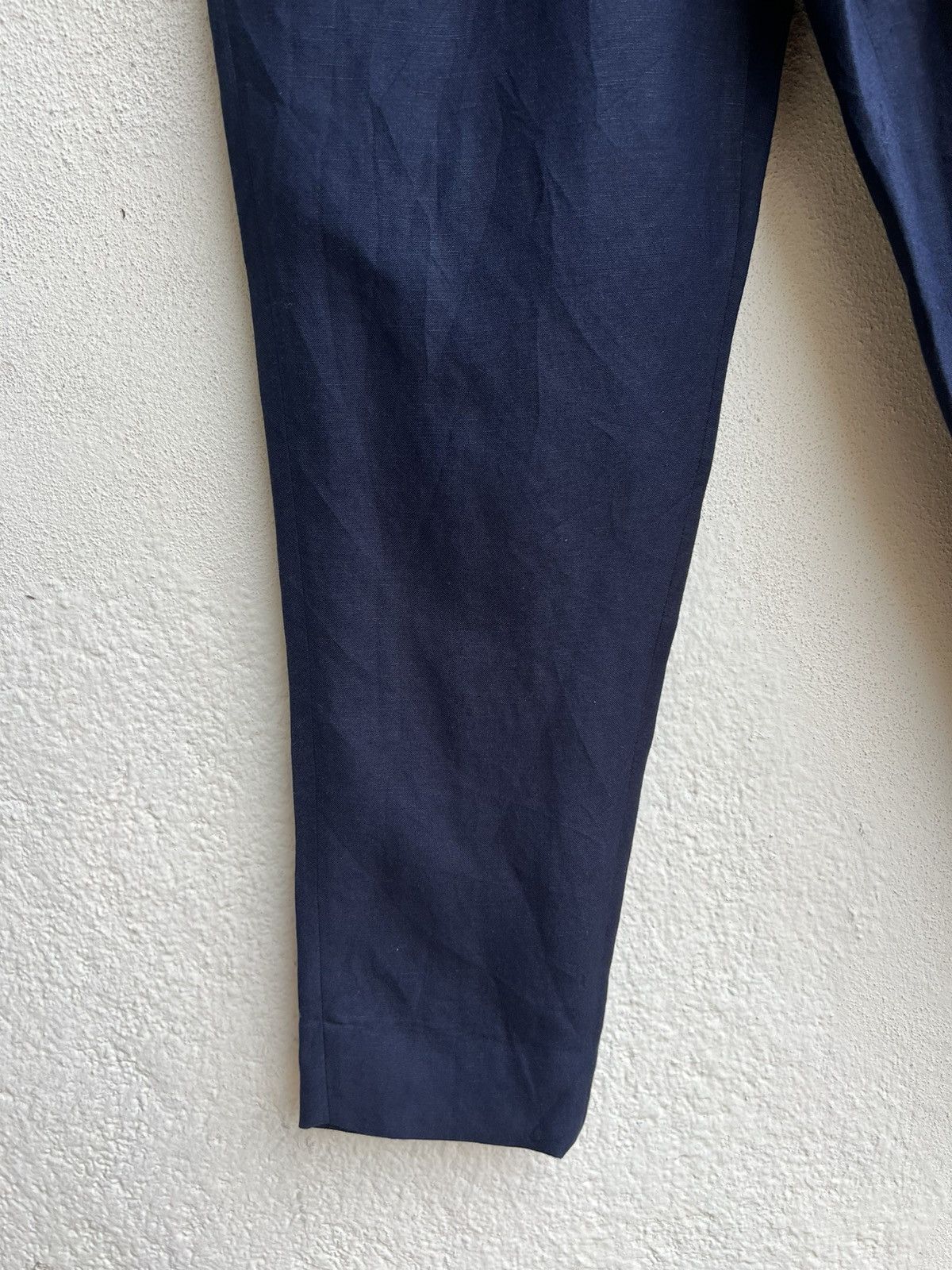 ato Ato Made in Japan Navy Blue Linen Trouser Pant Size US 29 - 9 Thumbnail