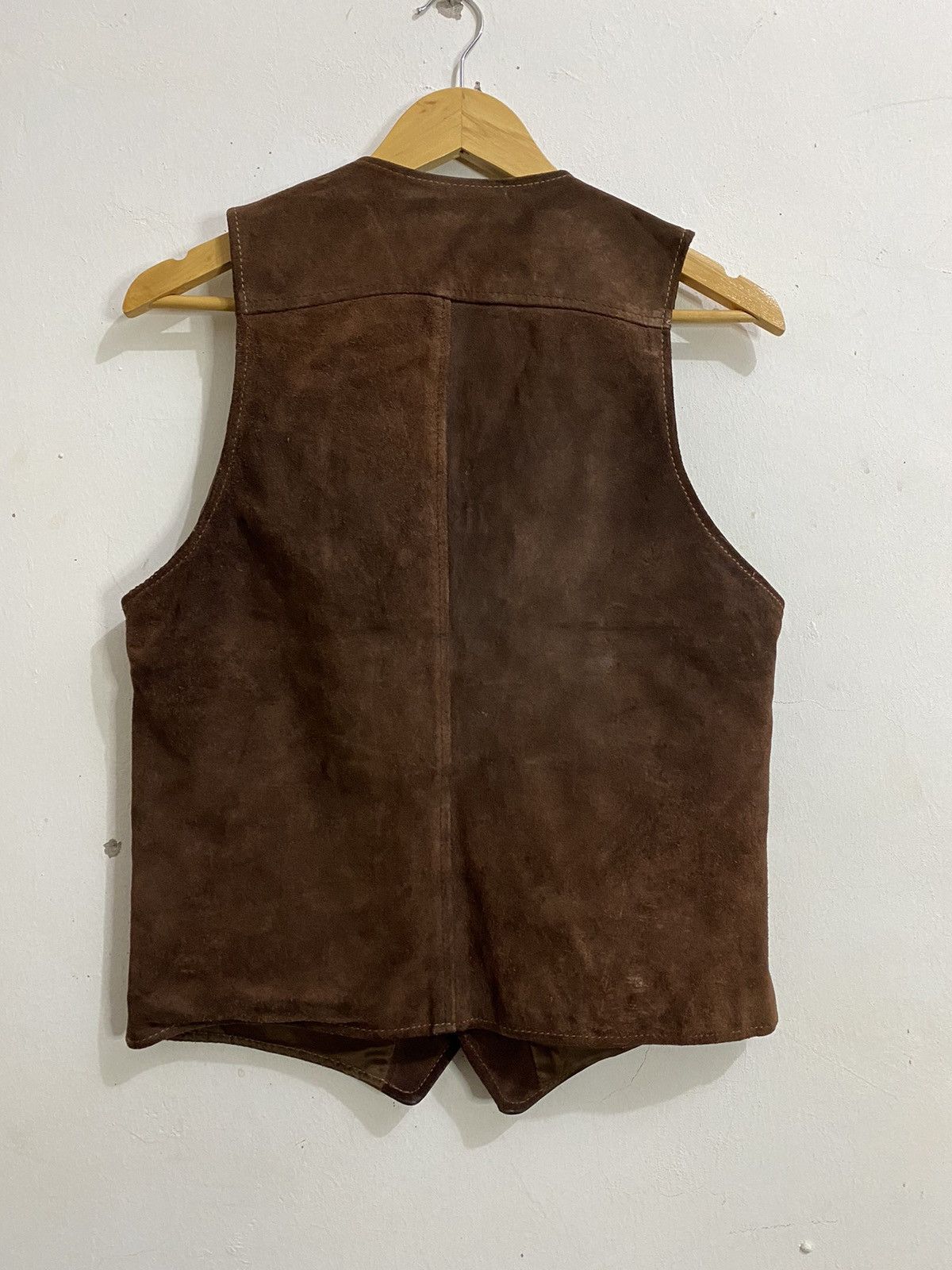 Schott × Vintage 💫Steals💫Vintage Schott Vest Tank Top Leather Rare Size US S / EU 44-46 / 1 - 2 Thumbnail