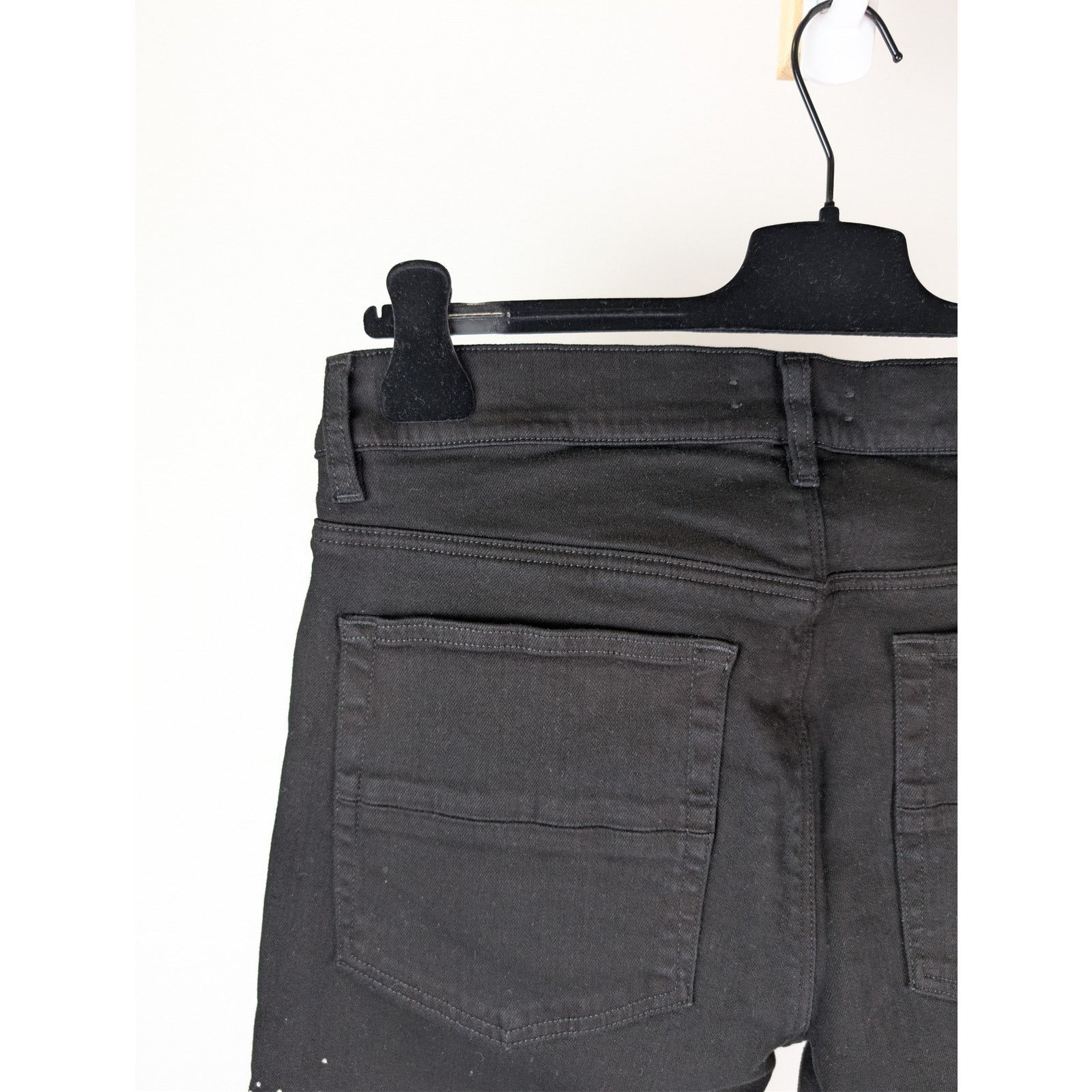 Amiri o1rshd1 MA Swirl Crystal Skinny Denim Jeans in Black Size US 34 / EU 50 - 16 Thumbnail