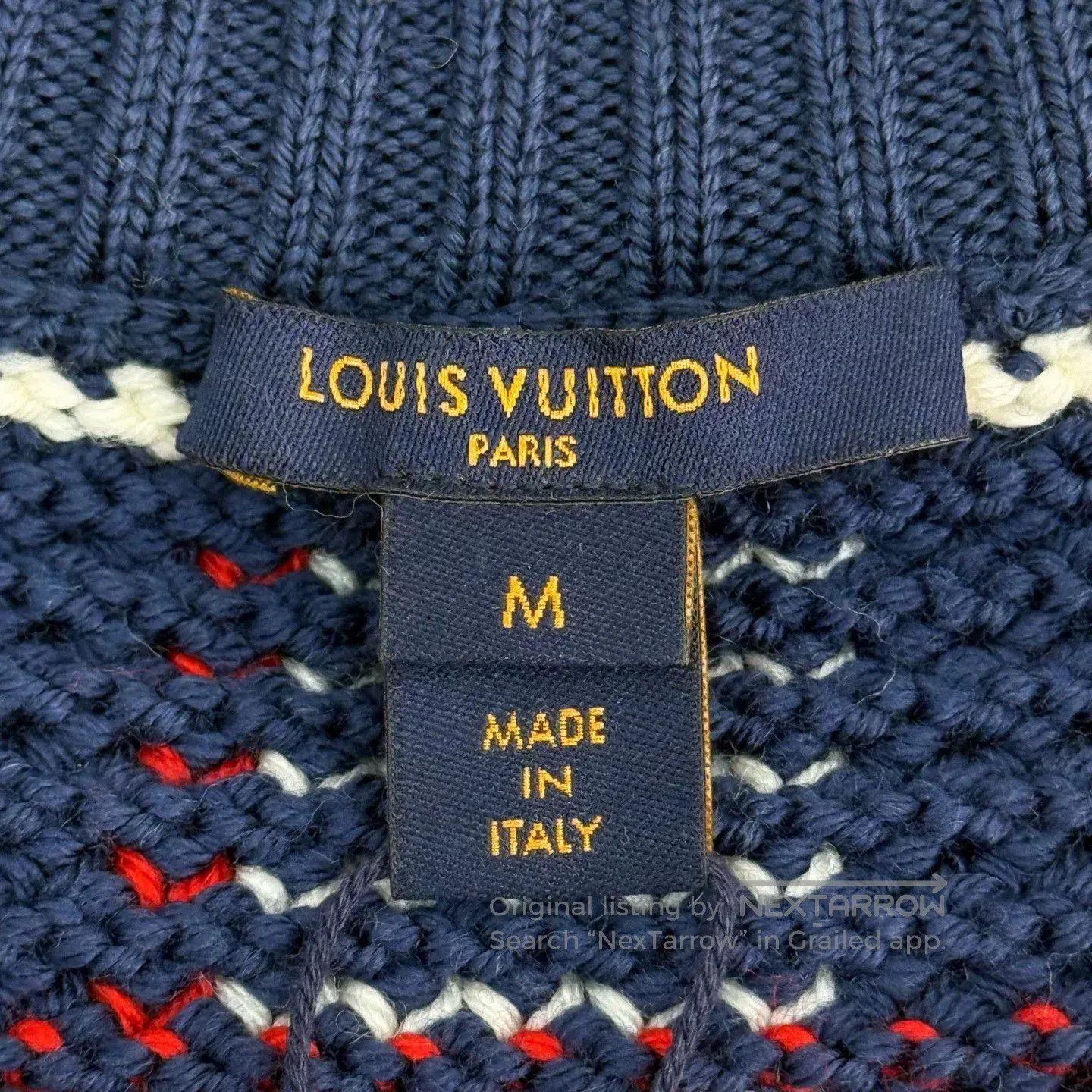 Louis Vuitton LV Red White Blue Plaid Wool Sweater M. Size US M / EU 48-50 / 2 - 5 Thumbnail