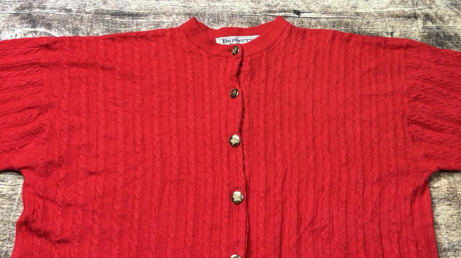 Burberry VTG Burberry Cardigan Sweater Women 38 M Merino Wool England Size M / US 6-8 / IT 42-44 - 4 Thumbnail