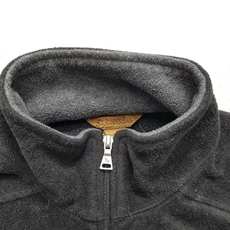 St. Johns Bay St Johns Bay Fleece Jacket Womens Large Black Pockets Zip Size L / US 10 / IT 46 - 6 Thumbnail