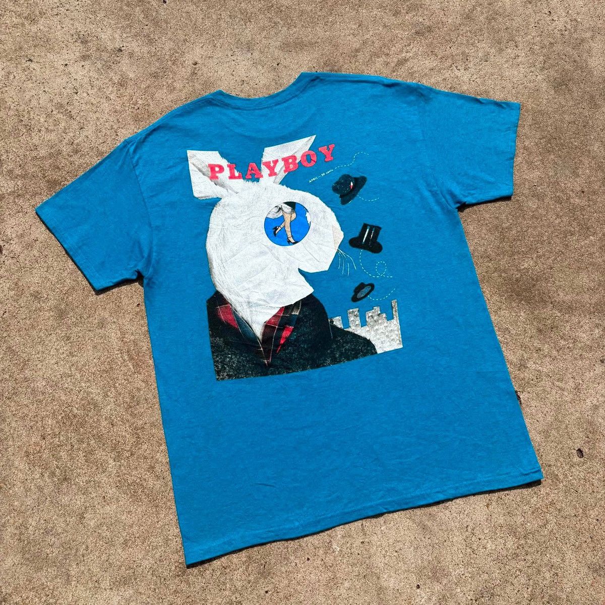 Playboy PLAYBOY T Shirt Mens L Period Cover Bunny Blue Tee Shirt Size US L / EU 52-54 / 3 - 12 Thumbnail
