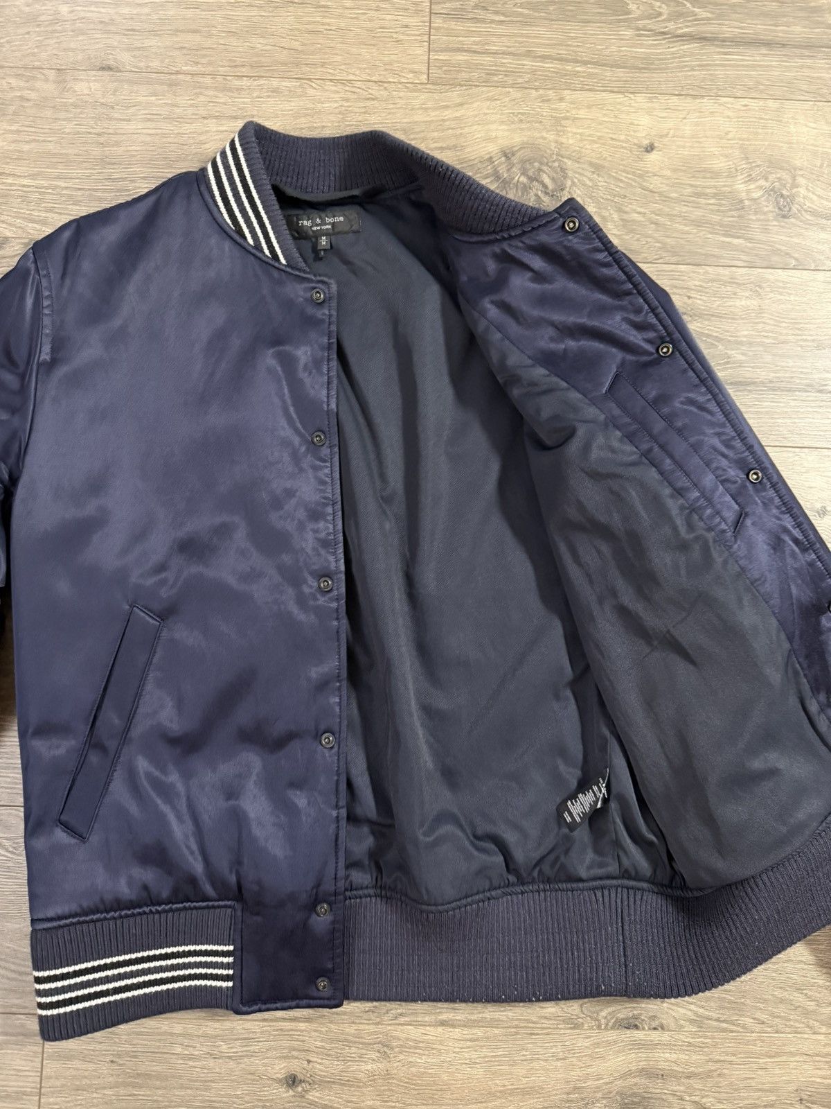 Rag & Bone Rag and Bone bomber jacket satin blue(medium) Size US M / EU 48-50 / 2 - 3 Thumbnail
