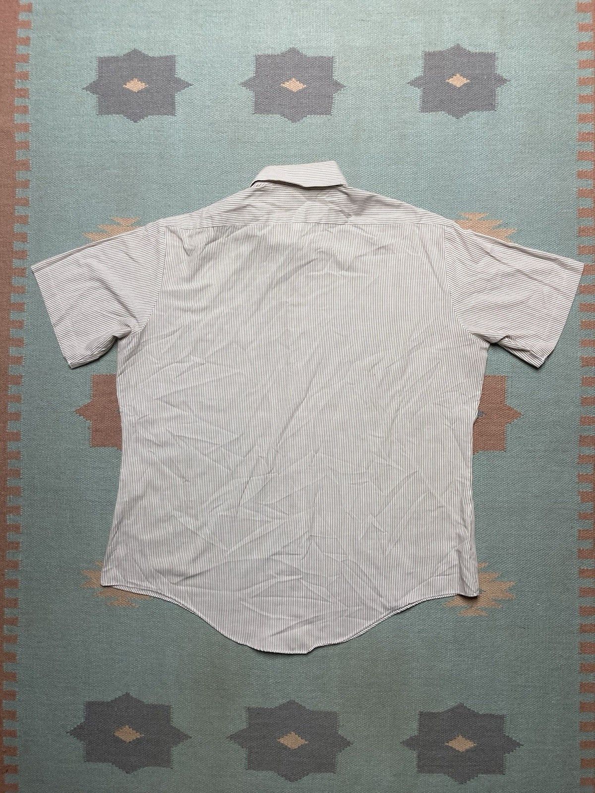 Vintage Vtg 80s button shirt Sears poly cotton pinstripe men’s XL Size US XL / EU 56 / 4 - 5 Thumbnail