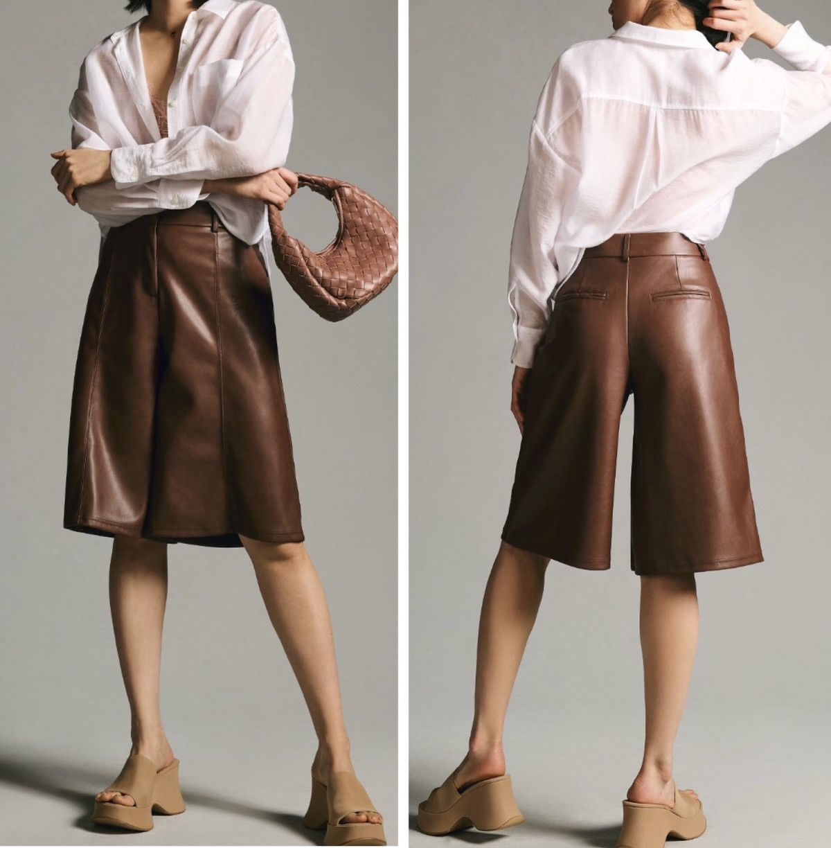 Anthropologie Avec Les Filles Faux Leather Culottes Size XS