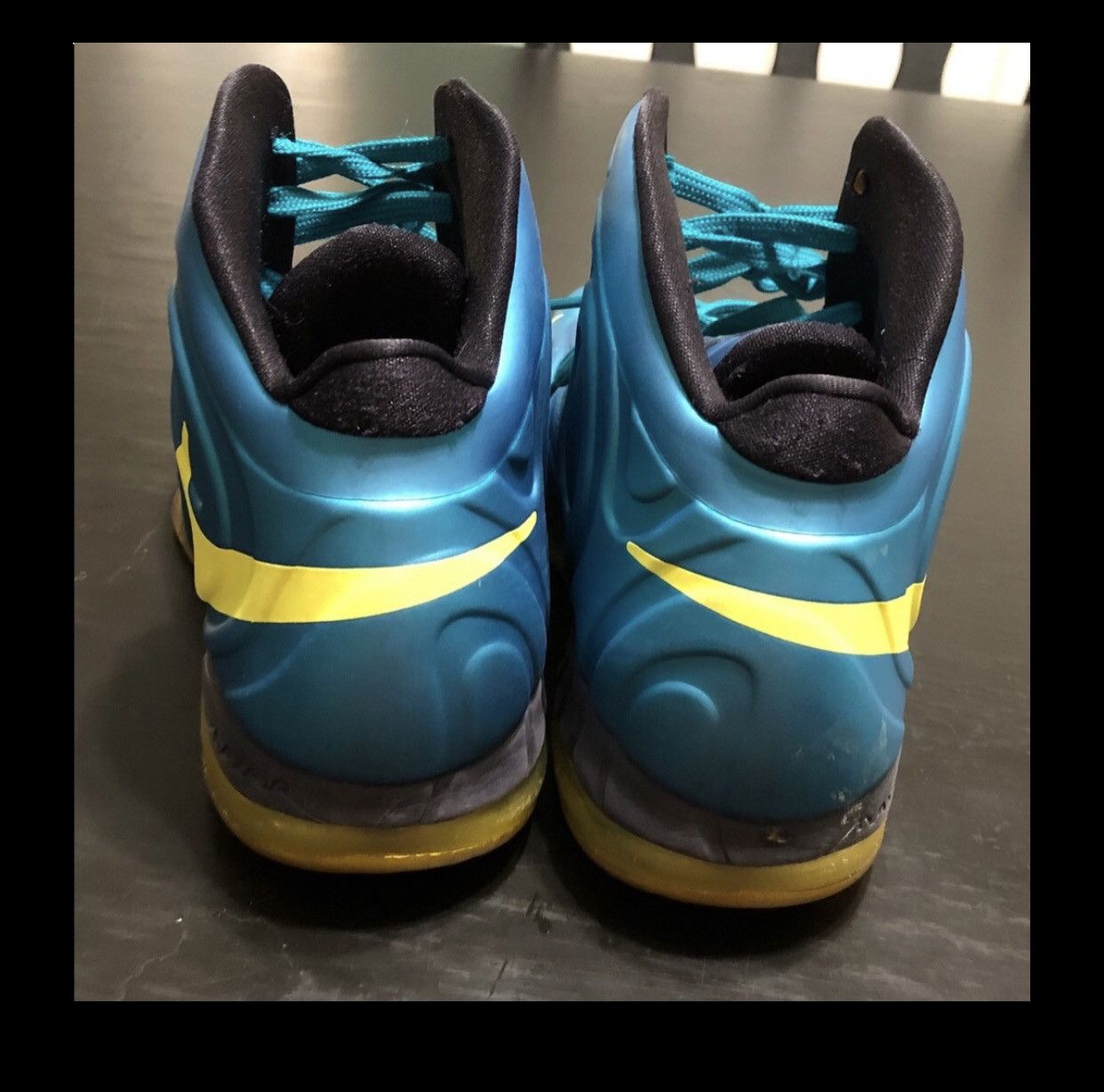 Nike NIKE HYPERPOSITE TEAL BLUE AND YELLOW HIGH TOPS MENS 9.5 Size US 9.5 / EU 42-43 - 3 Thumbnail