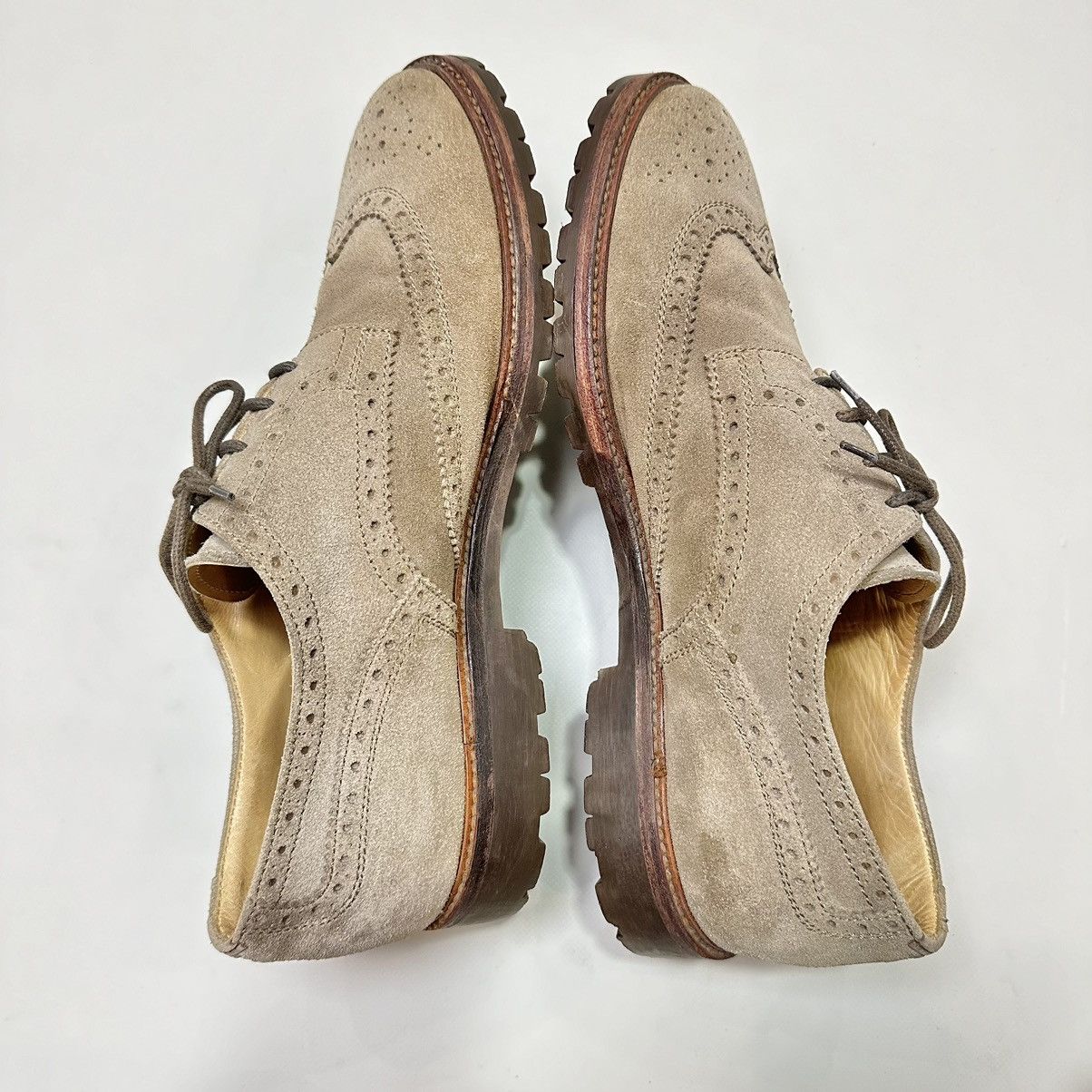 Brunello Cucinelli Brunello Cucinelli Suede Brogues Light brown Size US 12 / EU 45 - 17 Thumbnail