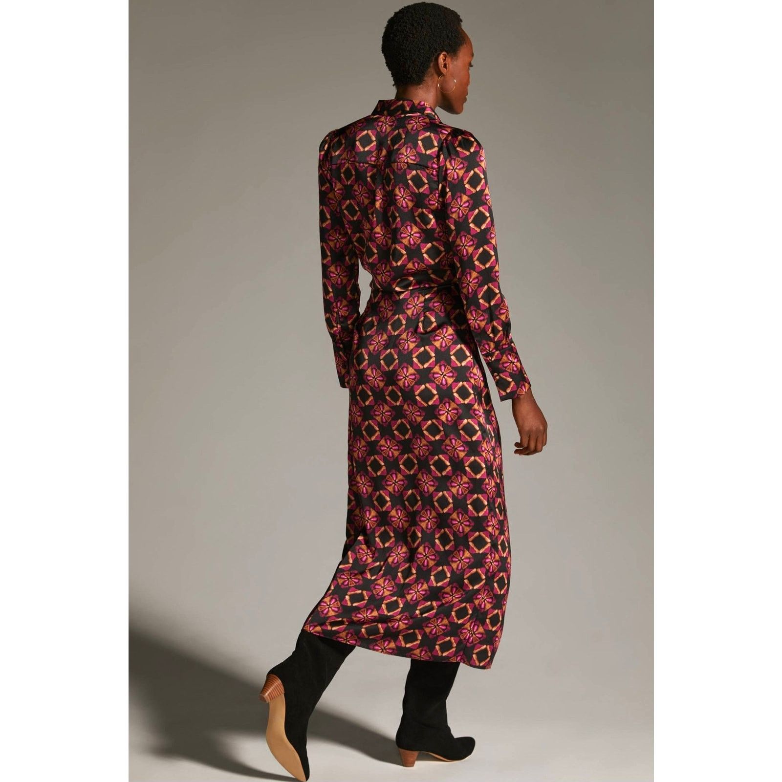 Anthropologie × MISA Los Angeles New Anthropologie MISA Long-Sleeve Wrap Dress$435 XS Black Size XS / US 0-2 / IT 36-38 - 3 Thumbnail
