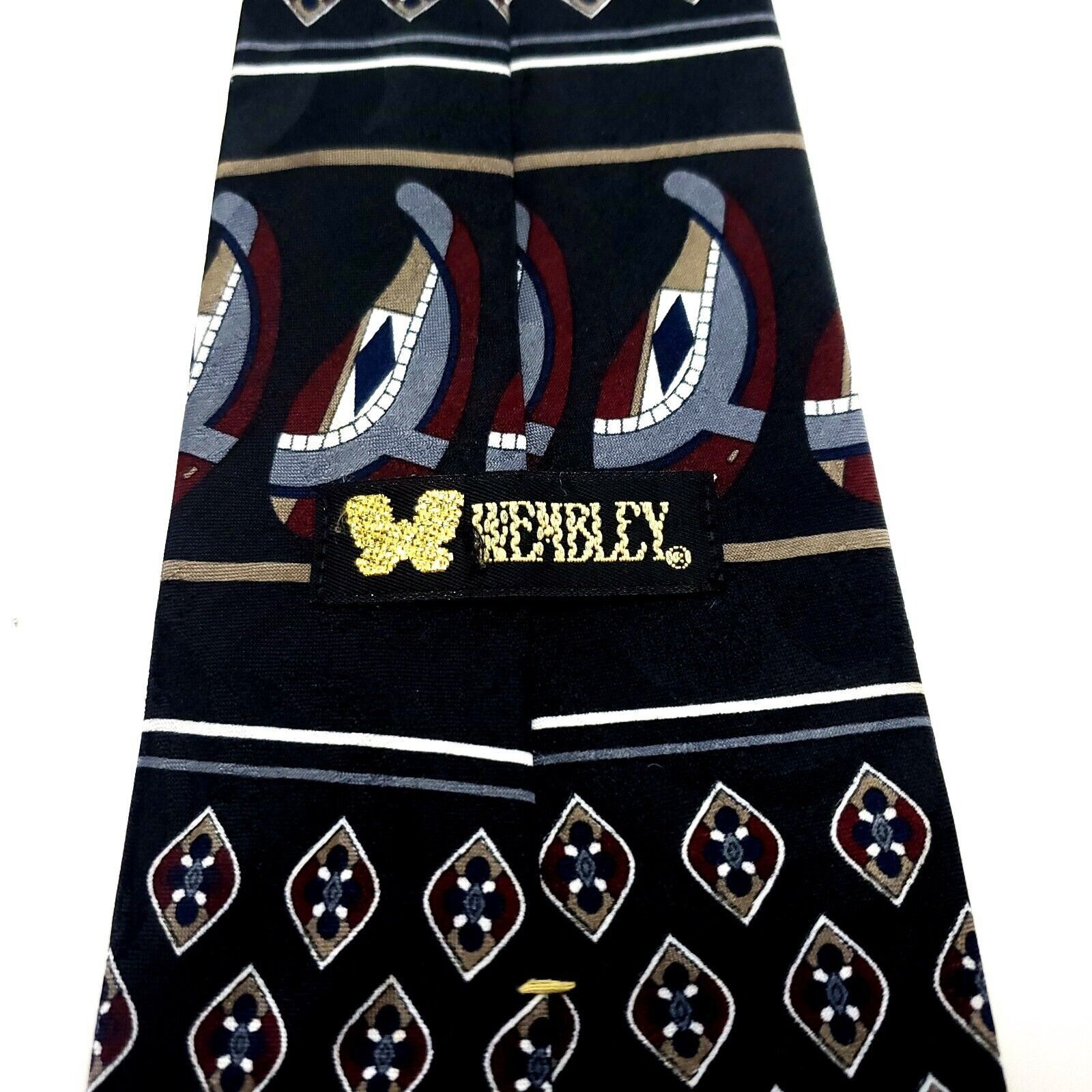 Other Wembley Black Silk Tie Woven Graphic Size ONE SIZE - 4 Thumbnail