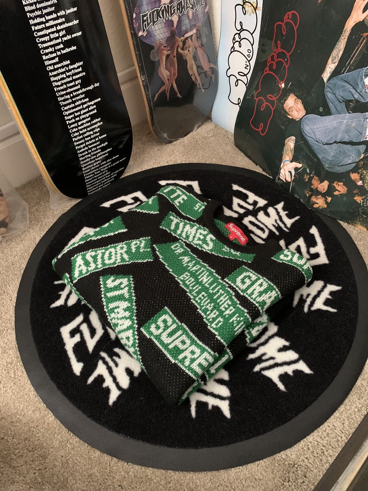 Supreme Supreme Street Signs Sweater Size US M / EU 48-50 / 2 - 3 Thumbnail