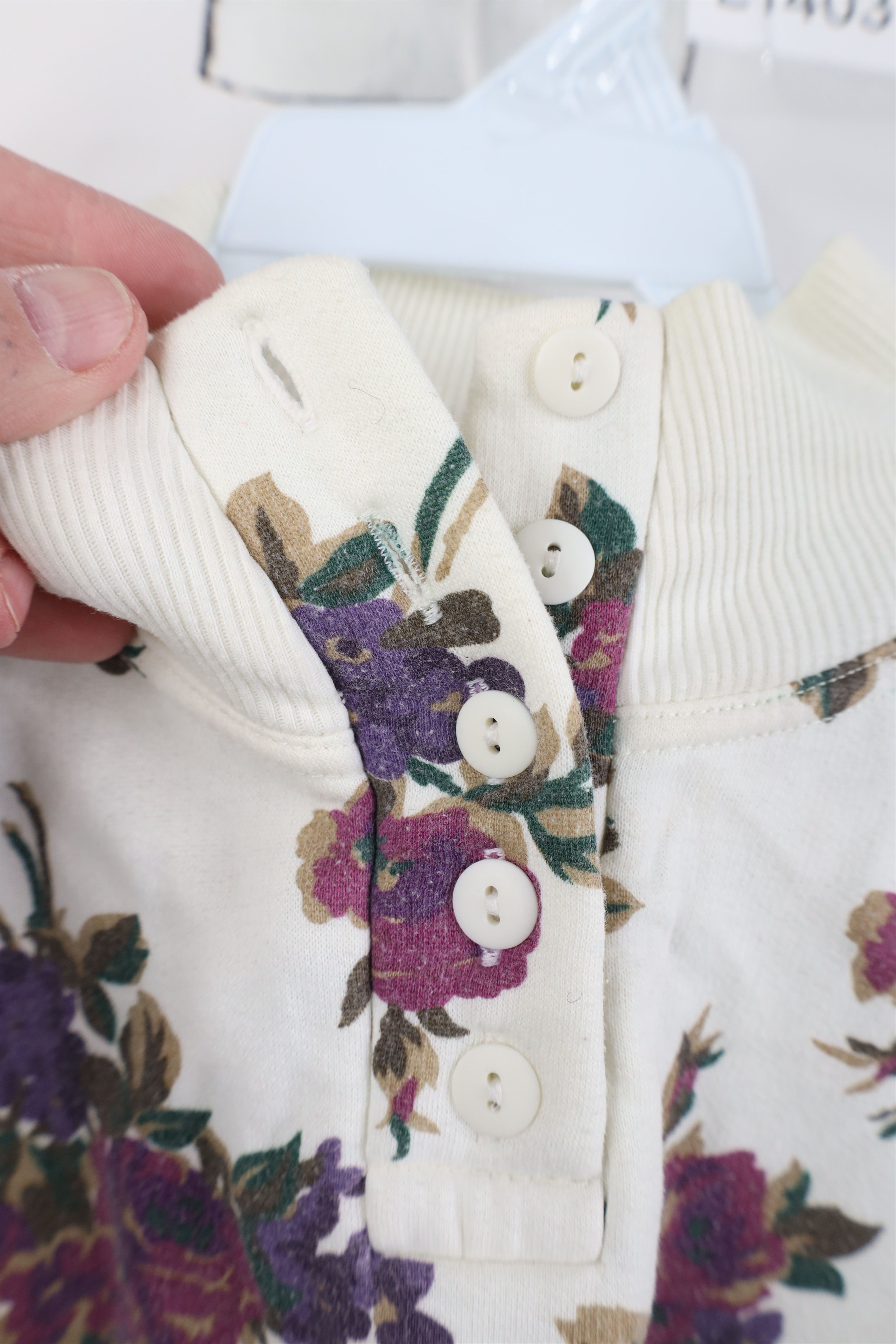 Vintage Vintage 90s Streetwear All Over Print Henley Sweatshirt Size L / US 10 / IT 46 - 5 Thumbnail