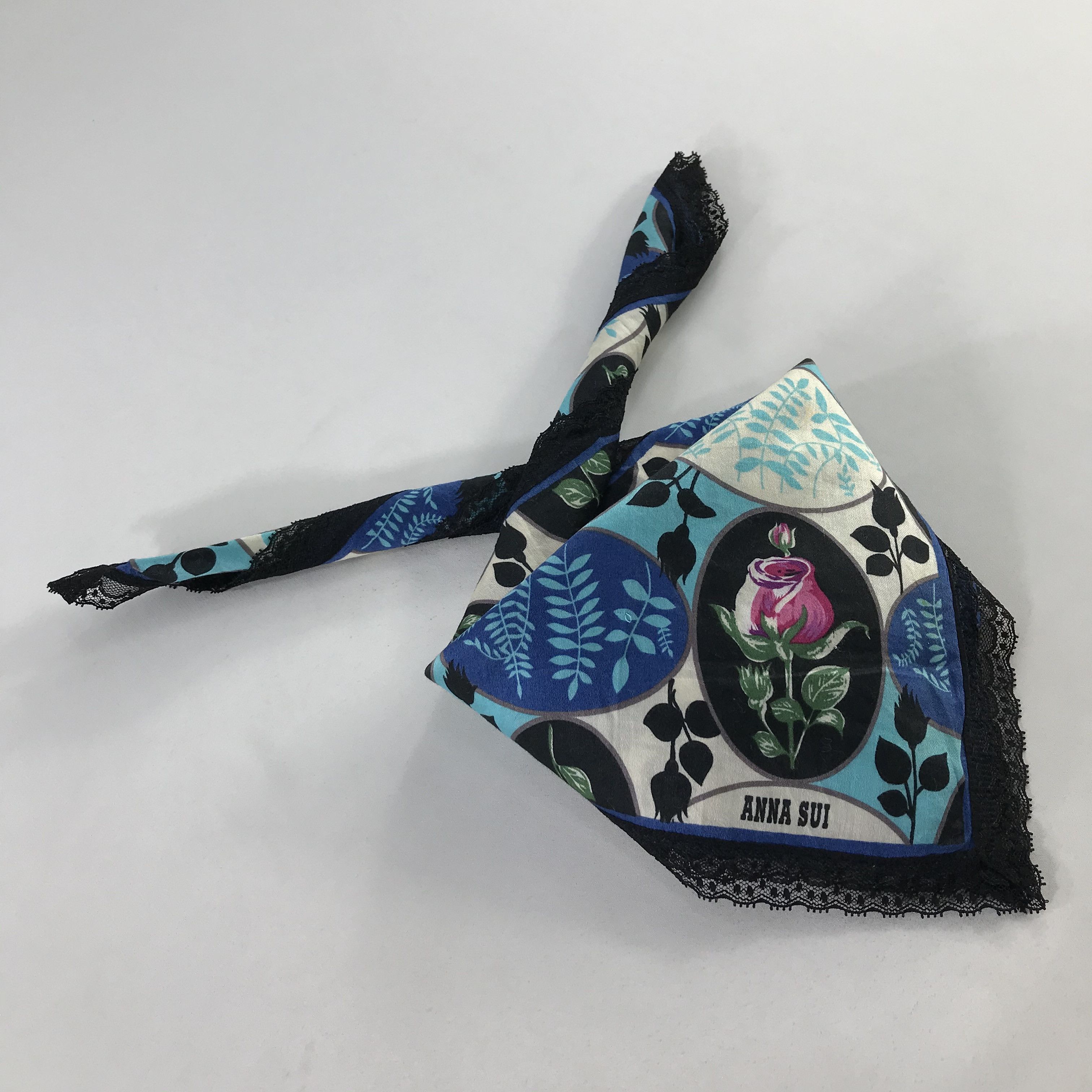 Anna Sui × Vintage Anna Sui Bandana / Handkerchief / Neckerchief - S1081 Size ONE SIZE - 4 Thumbnail