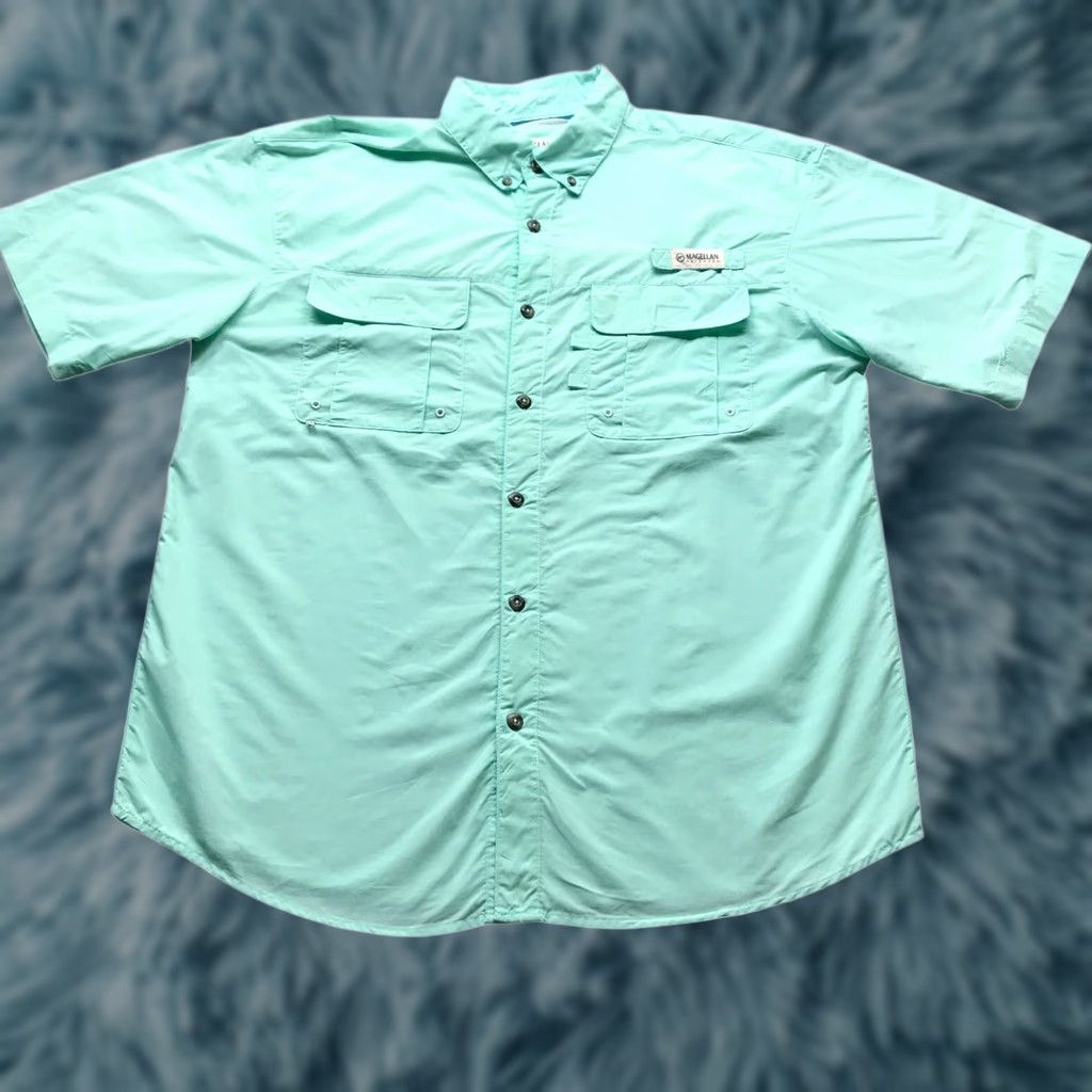 Vintage Magellan Outdoors Fish Gear Button Down Vented Shirt Nylon Men Medium Casual, Travel, Workwear Size US M / EU 48-50 / 2 - 1 Thumbnail