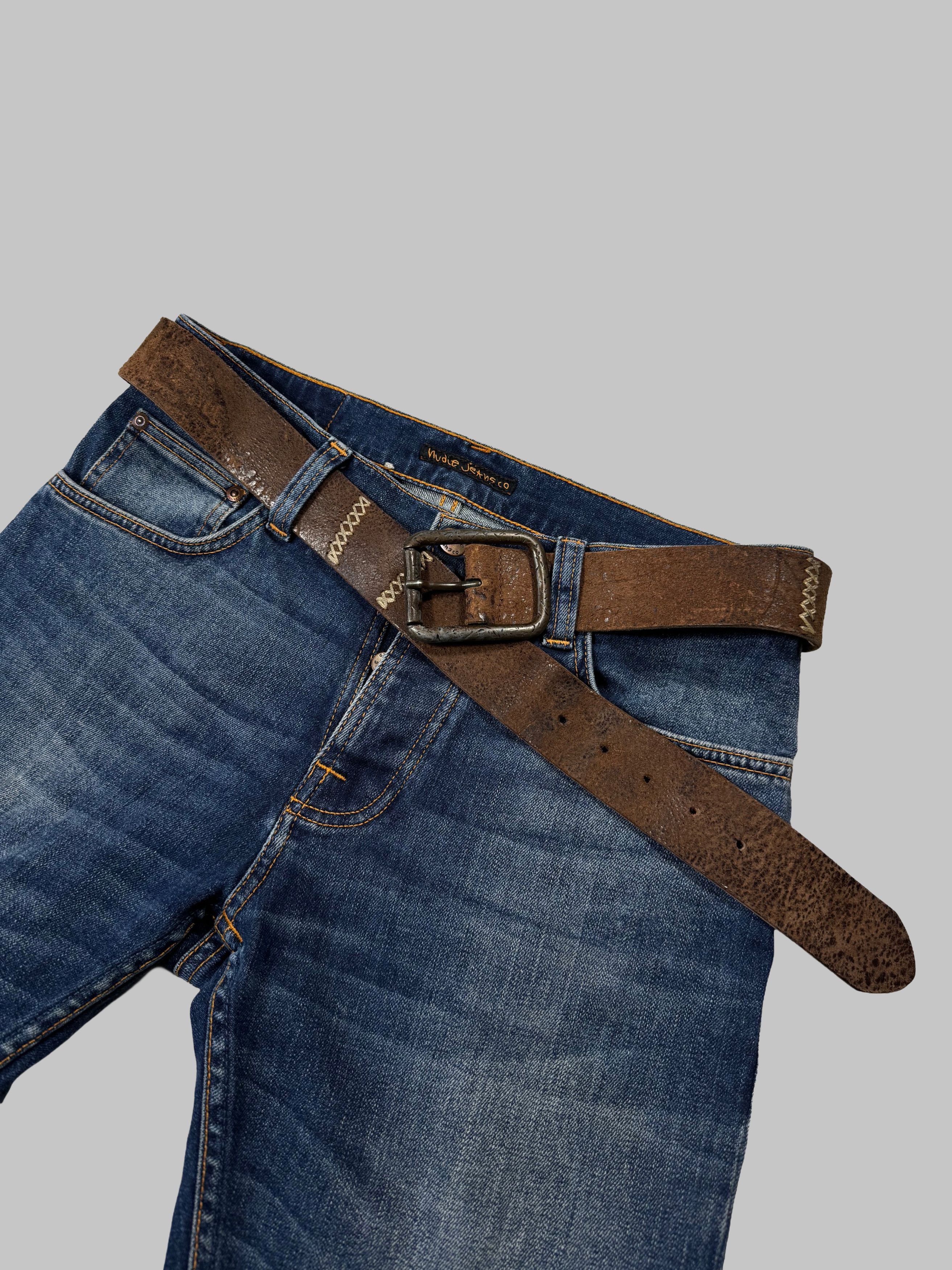 Kapital Style Western Aztec Leather Belt