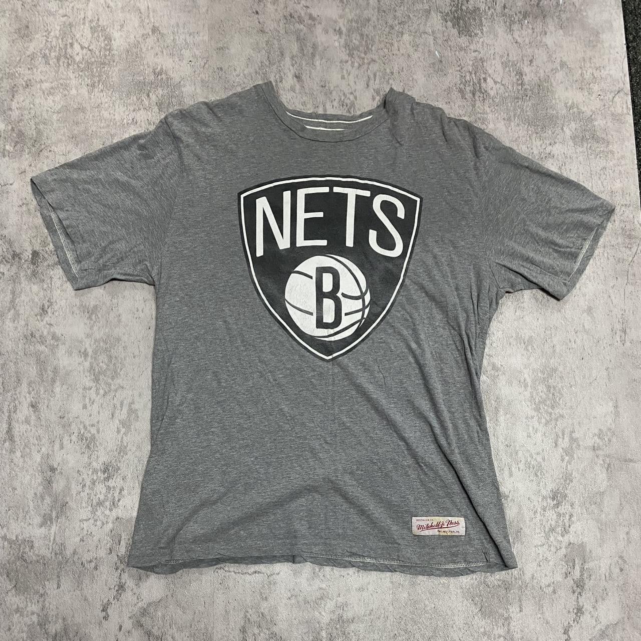 Mitchell & Ness Grey Mitchell & Ness Brooklyn Nets T-shirt Size US L / EU 52-54 / 3 - 1 Thumbnail