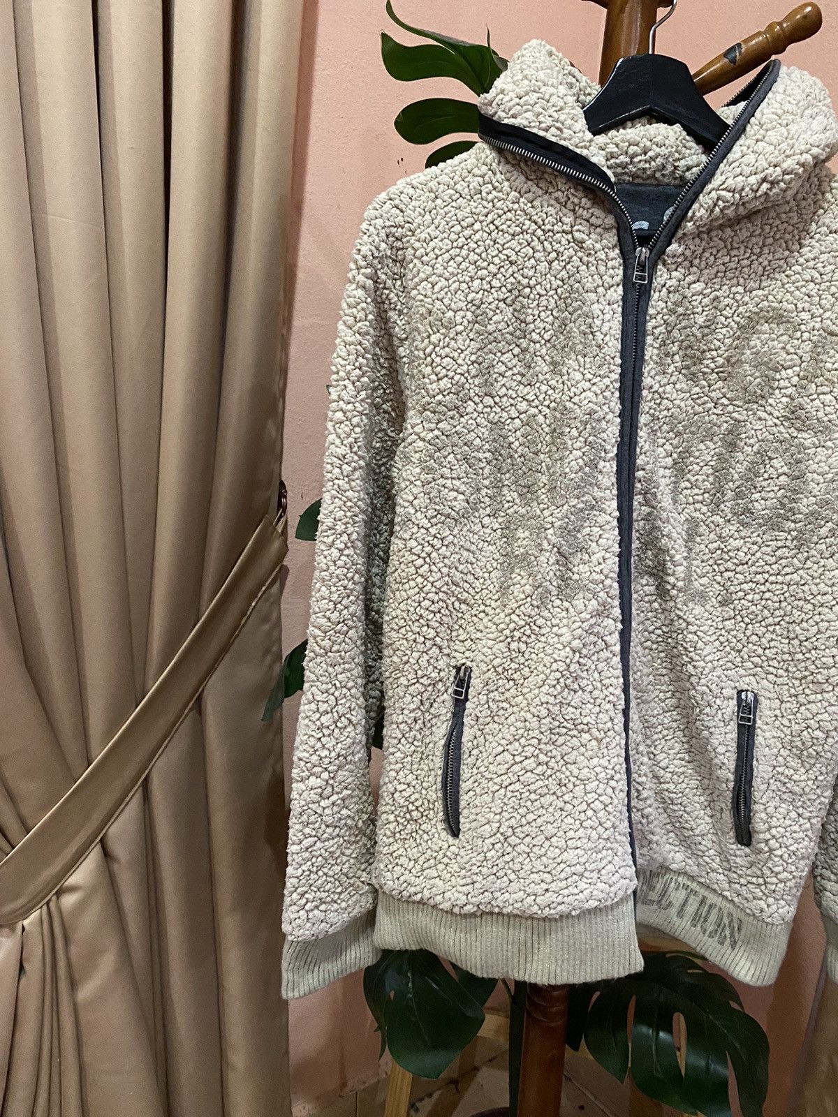 Japanese Brand Sherpa Hoodie with Print Inner This Still Want To Free Real Size US L / EU 52-54 / 3 - 5 Thumbnail