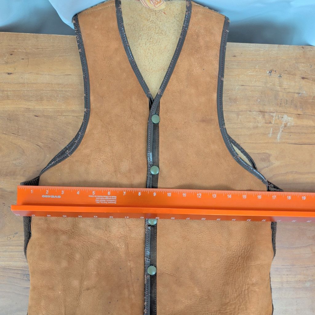 Vintage True Vintage Shearling Snap Button Vest Size US S / EU 44-46 / 1 - 3 Thumbnail