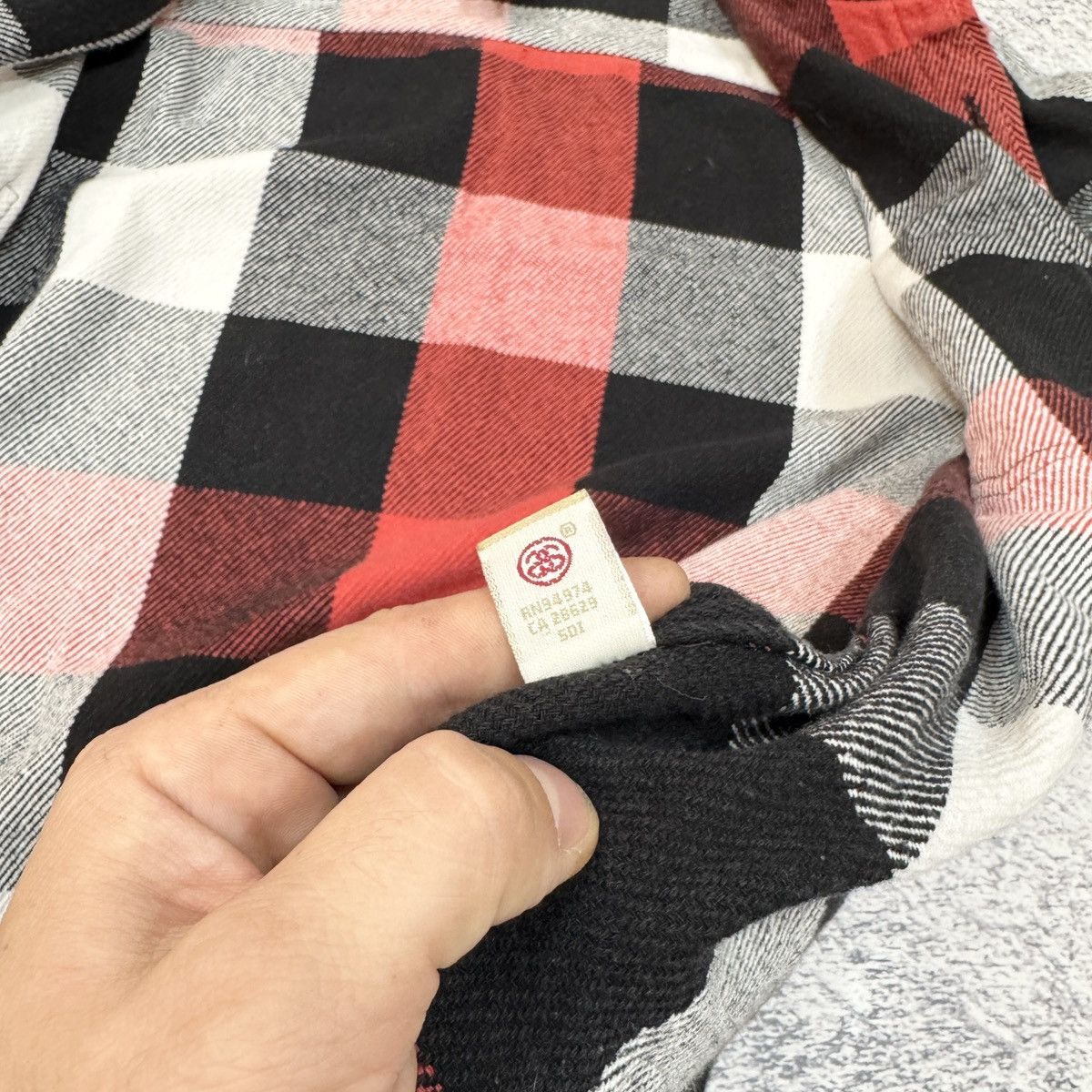 Stussy × Vintage Stussy Vintage Mens Flannel Overshirt L size Size US L / EU 52-54 / 3 - 11 Thumbnail