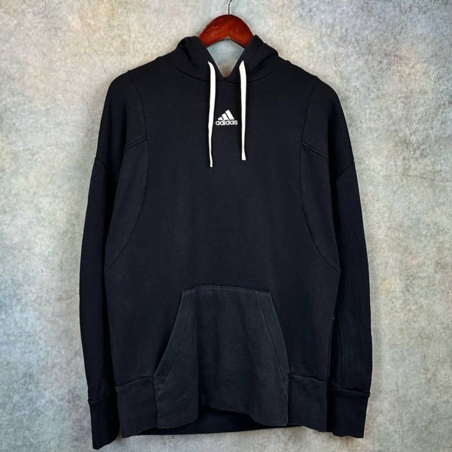Adidas × Vintage Y2K Adidas Center Logo Sweatshirt Hoodie Sz M Black Size US M / EU 48-50 / 2 - 1 Thumbnail