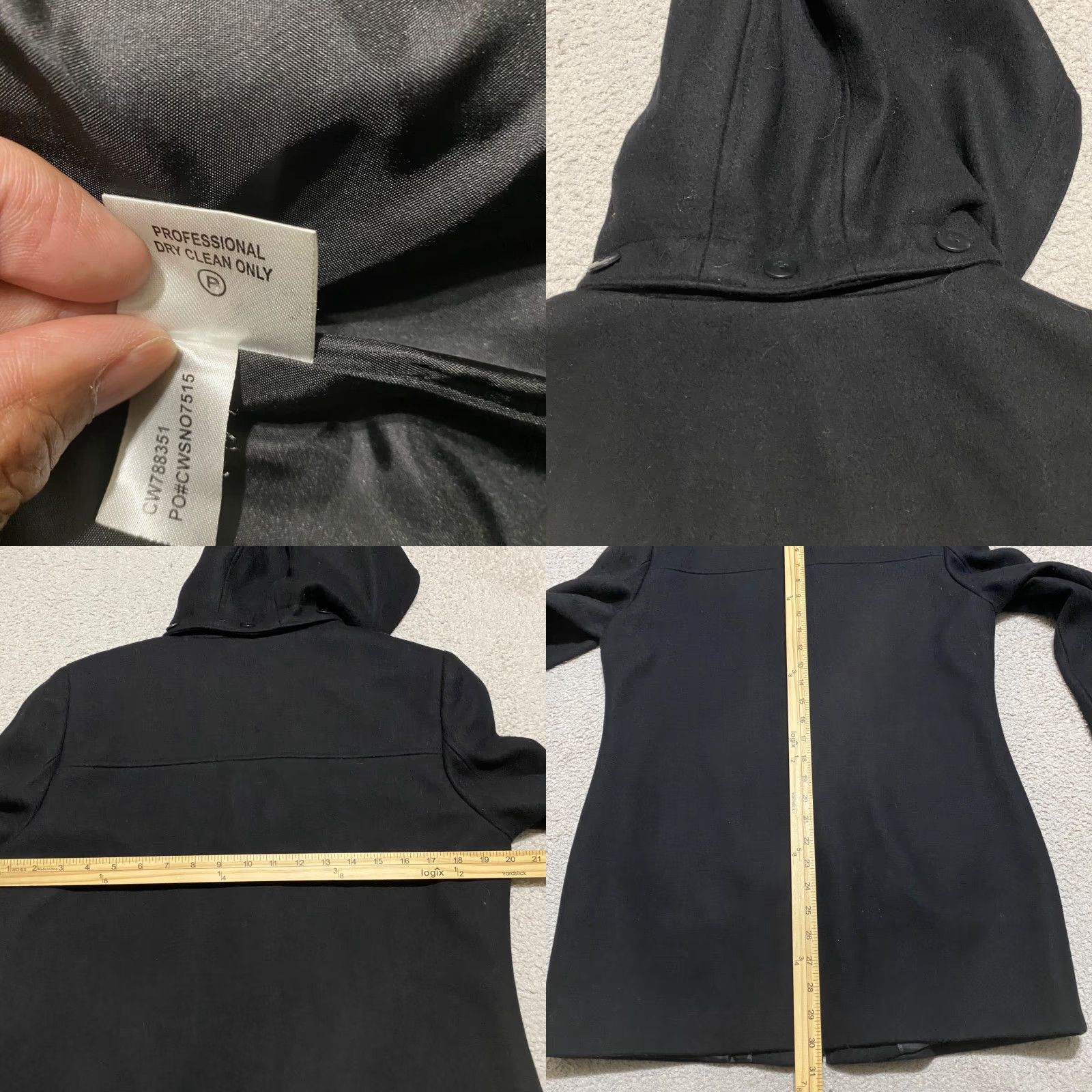 Calvin Klein Calvin Klein Coat Wool Blend Black Full Zip Hooded Womens Size 4 Long Sleeve Solid Front Zip Logo Vintage No 2000s Shirt? Size S / US 4 / IT 40 - 8 Thumbnail