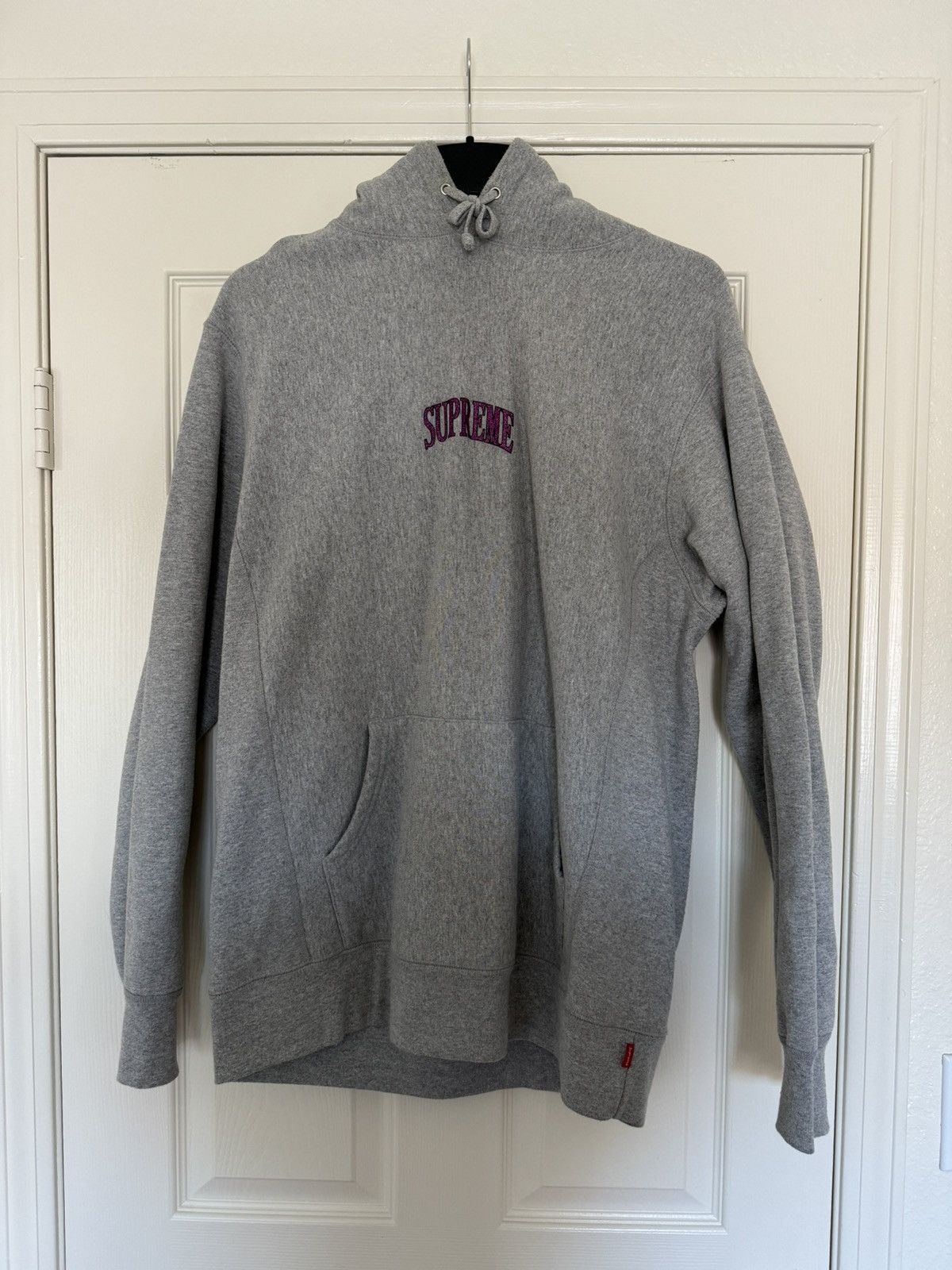 image of Supreme Glitter Arc Hoodie in Grey, Men's (Size XL)