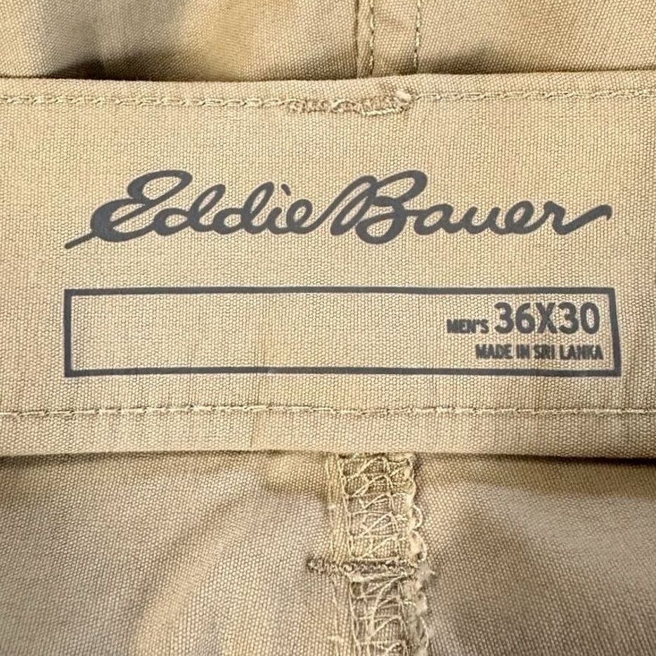 Eddie Bauer Eddie Bauer Pants Mens 36X30 Tan Nylon Blend Hiking Outdoor Straight Flat Front Mens Regular Waist 36 Inseam 30 Logo Accents Casual Vintage: No Size US 36 / EU 52 - 3 Thumbnail