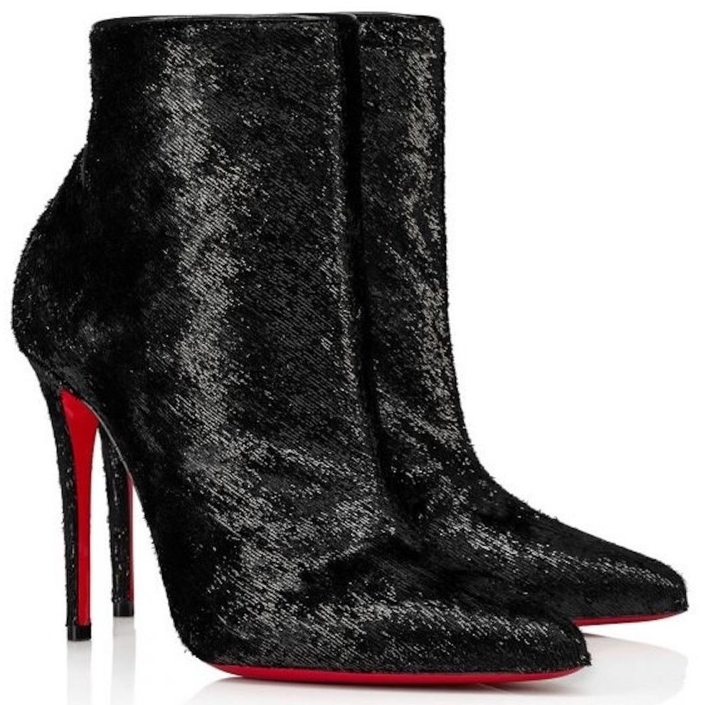 Christian Louboutin Christian Louboutin Black Velour So Kate Booty Pointy Toe 36 Size US 6 / IT 36 - 4 Thumbnail
