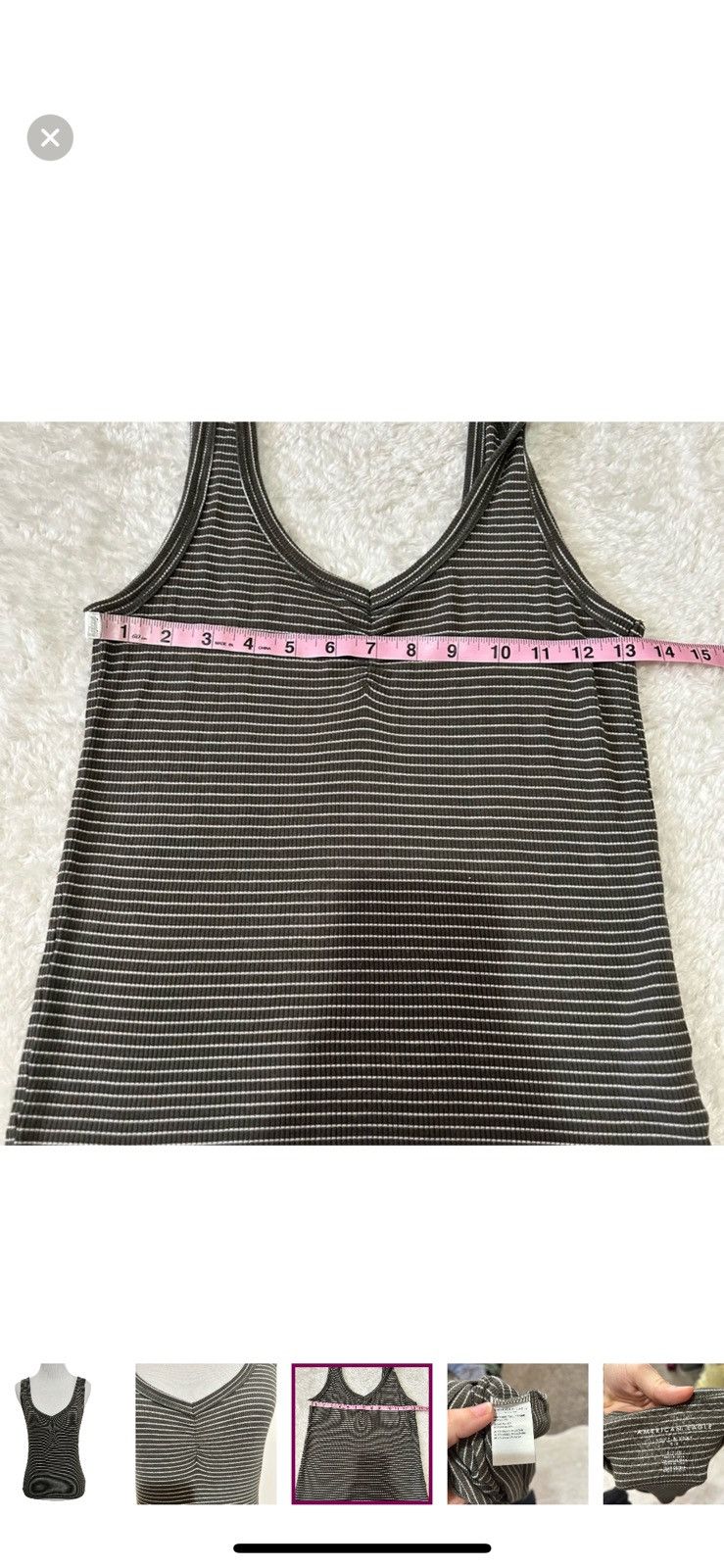 American Eagle Outfitters American eagle outfitters small striped ribbed tank top Size S / US 4 / IT 40 - 4 Thumbnail