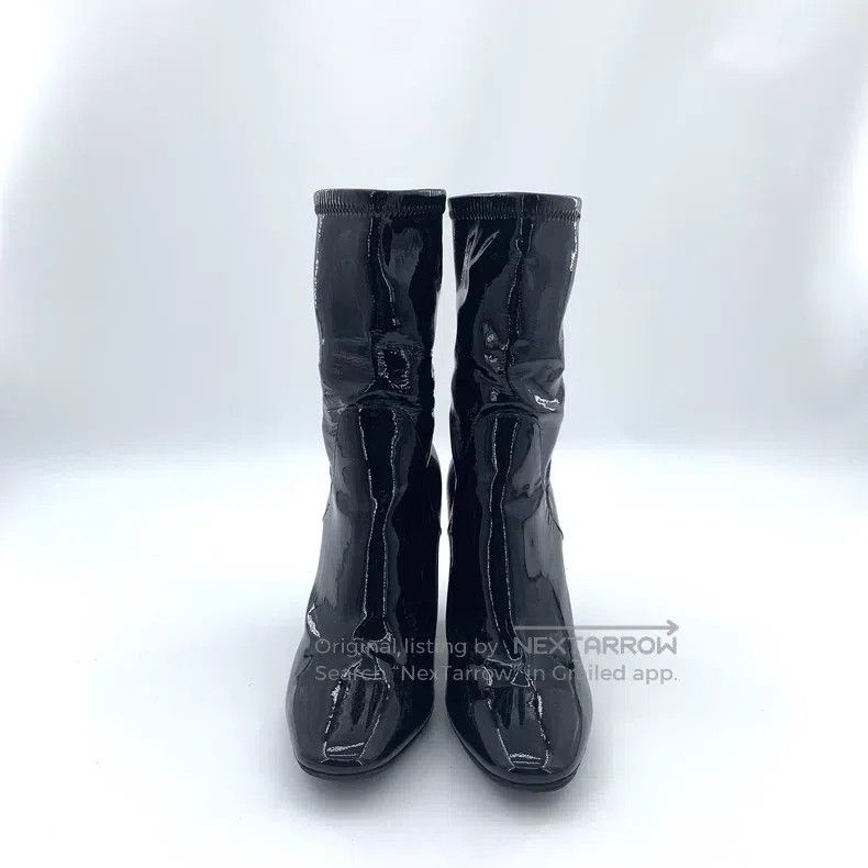 Dior Dior Black patent leather thick-heeled boots Size US 5.5 / IT 35.5 - 3 Thumbnail