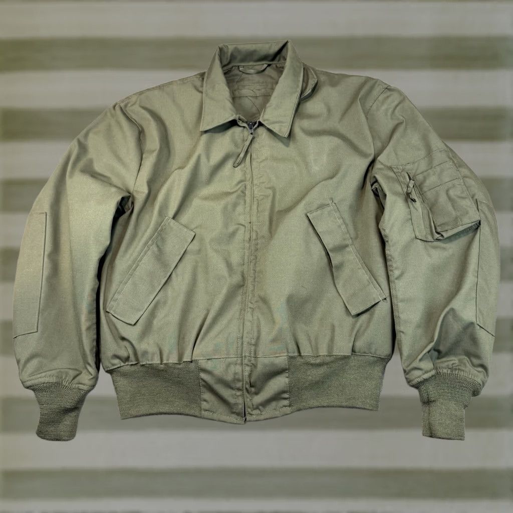 Vintage 80s Alpha Industries Jacket Mens L Green Cvc Tanker Bomber Military Army Aramid Mint, Men's