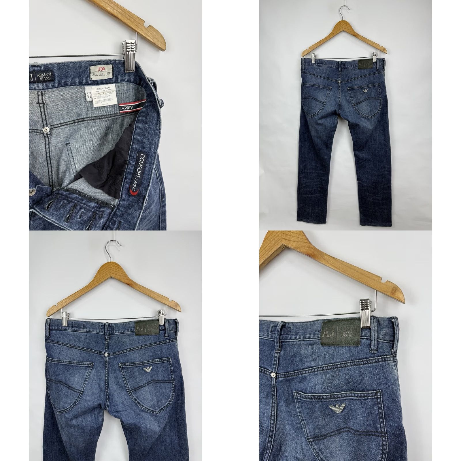 Vintage VINTAGE Armani Jeans J02 Extra Slim Fit Comfort Fabric 34/34 Jeans Mens 90s Blue Week? 2/3 weeks Size US 34 / EU 50 - 8 Thumbnail