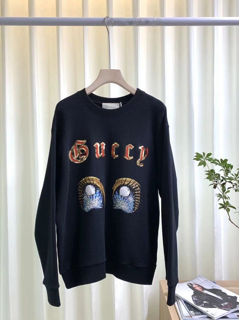 Gucci Black-eyed sequin sweatshirt 2501-Nextarrow