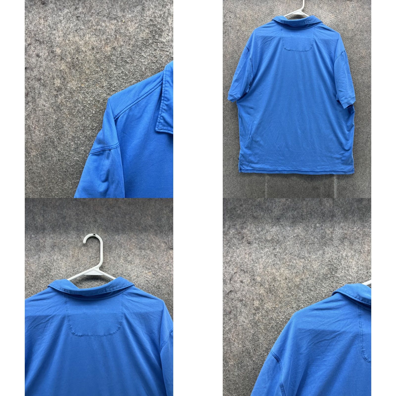 Tommy Bahama Tommy Bahama Polo Shirt Mens XL Blue Solid Marlin Logo Casual Short Sleeve Size US XL / EU 56 / 4 - 8 Thumbnail