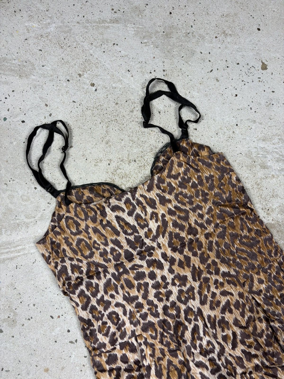 Dolce & Gabbana Vintage 2000s Dolce & Gabbana Leopard Print Slip Dress Lace Size M / US 6-8 / IT 42-44 - 17 Thumbnail