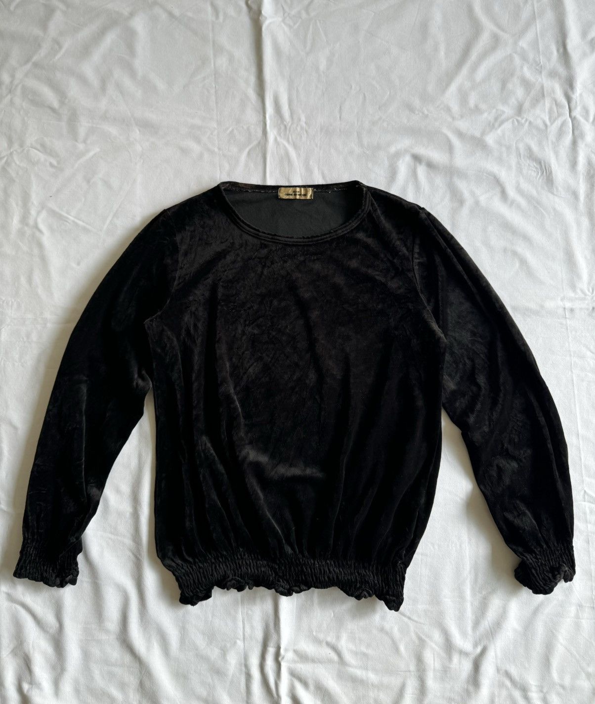 Comme des Garcons Tricot Comme des Garcons Long Sleeve Velvet Top Size S / US 4 / IT 40 - 1 Thumbnail