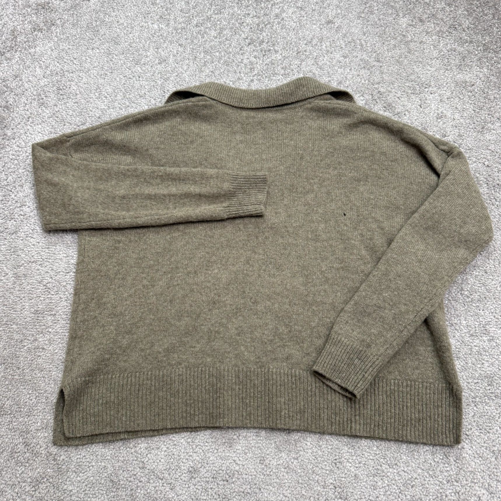 Madewell Madewell Merino Wool Pullover Sweater Womens 2XS Brown V-Neck Knit Casual Fall Winter Size XXS / US 00 / IT 34 - 2 Thumbnail