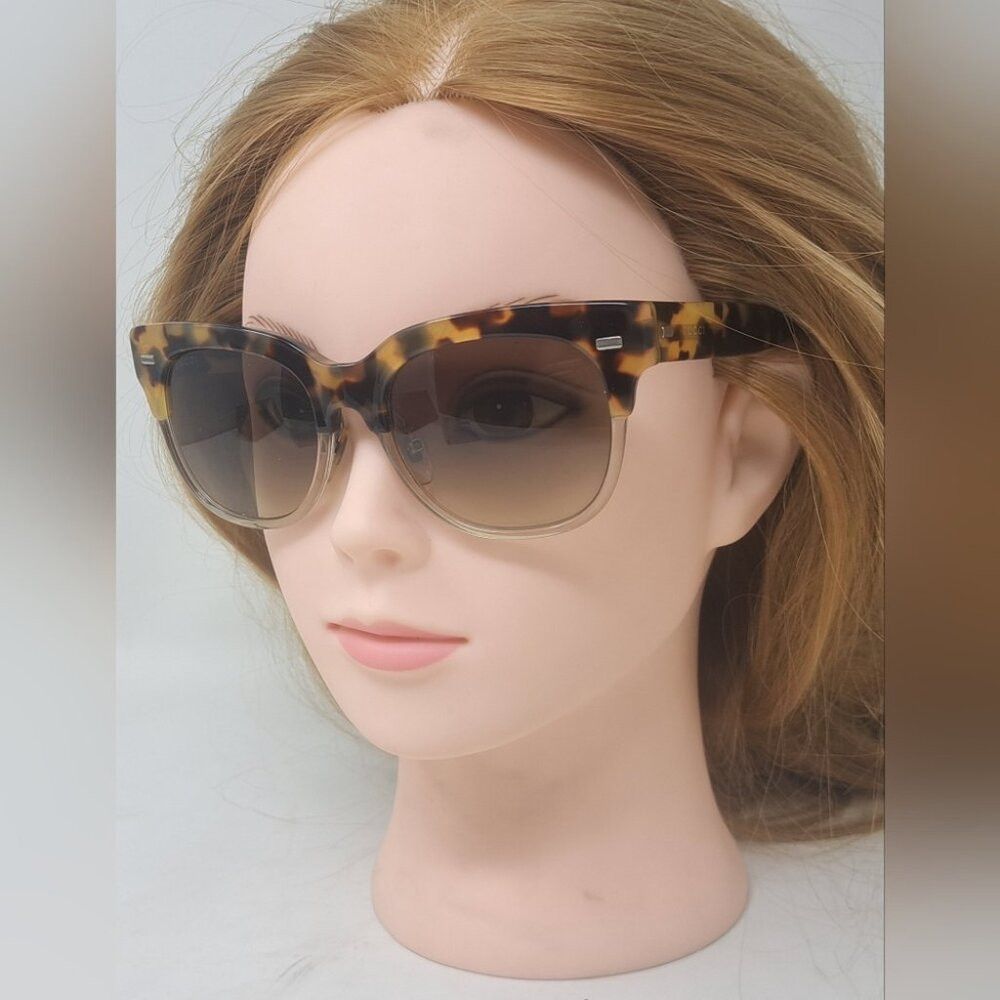 Gucci Gucci Women's Sunglasses Spotted Havana Oval Brown Gradient Size ONE SIZE - 3 Thumbnail